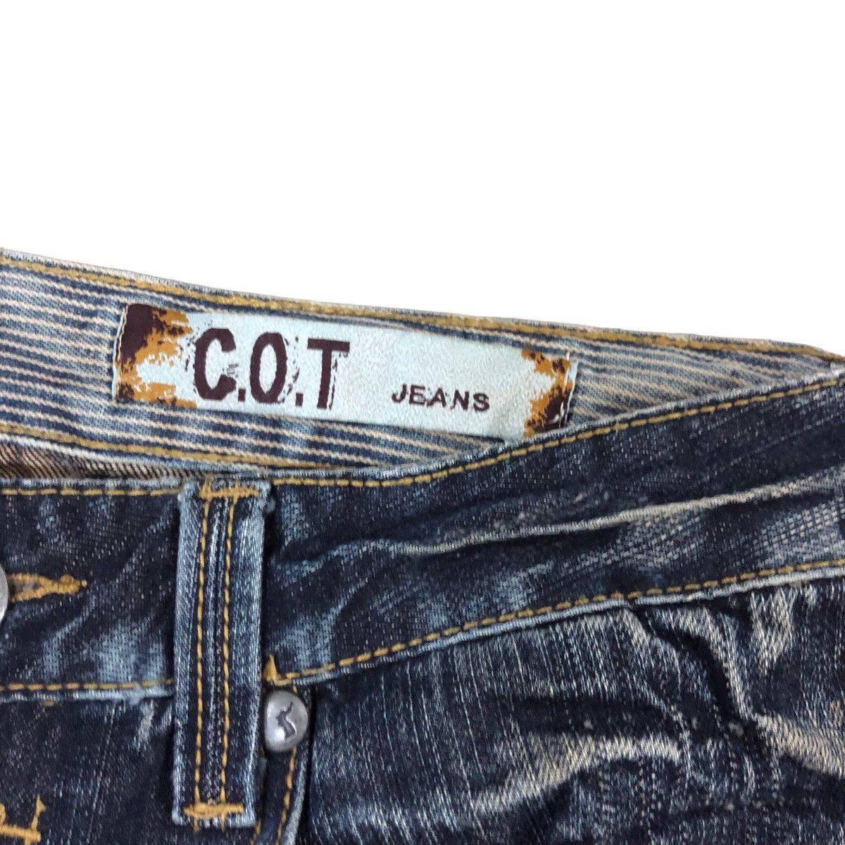 Japanese Brand - C.o.t jeans japan patchwork distressed denim pants - 4