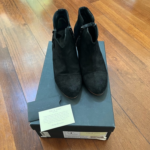 Rag & bone Margot ankle boots black suede western - 2