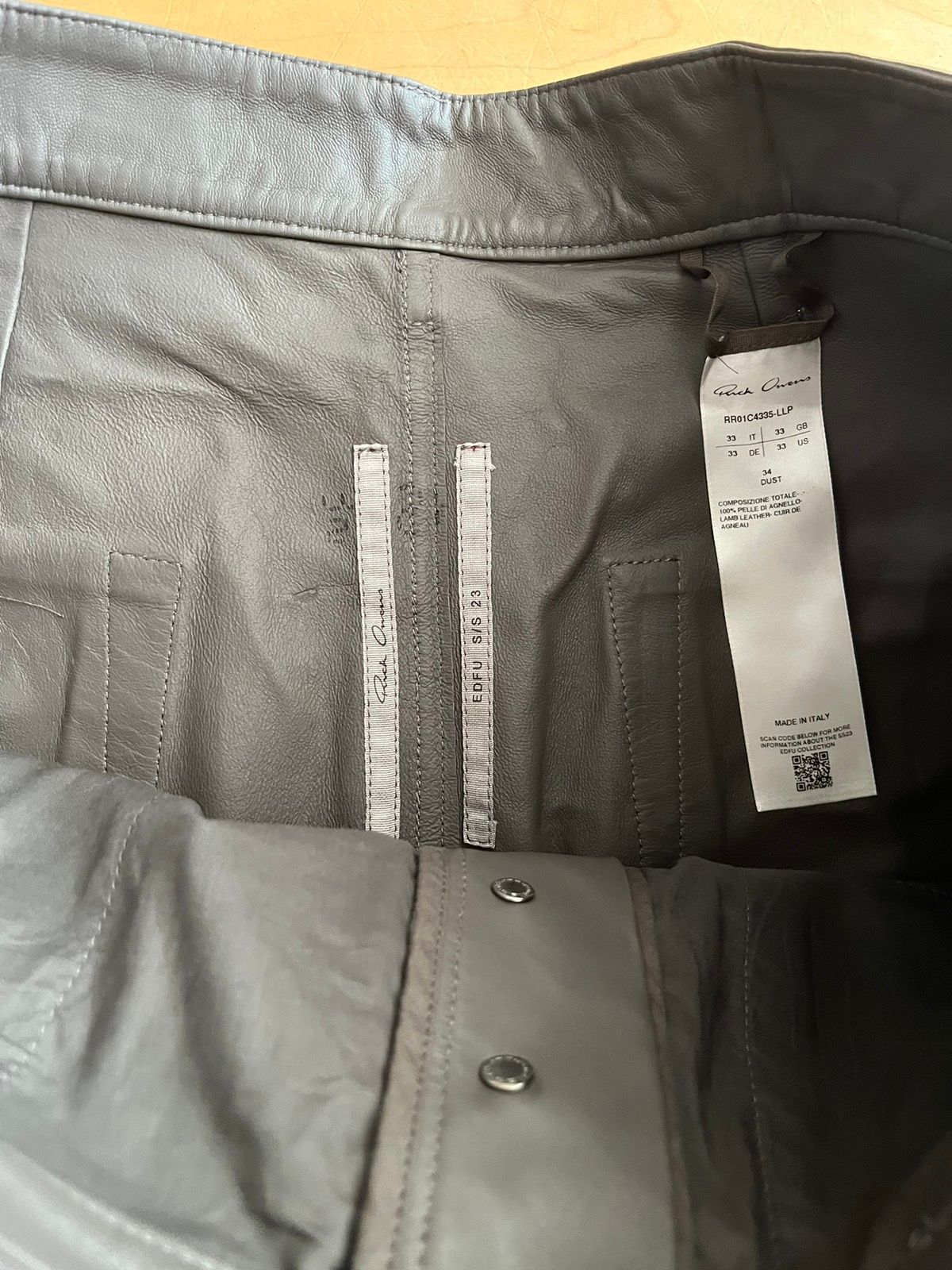 NWT - SS23 Rick Owens Bolan Leather Pants - 5