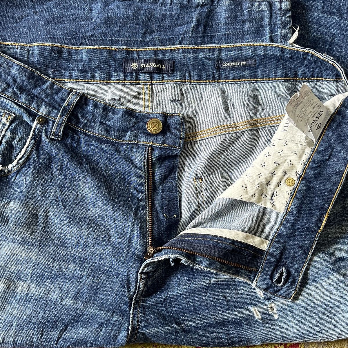 Vintage Stangata Italy Distressed Denim - 16