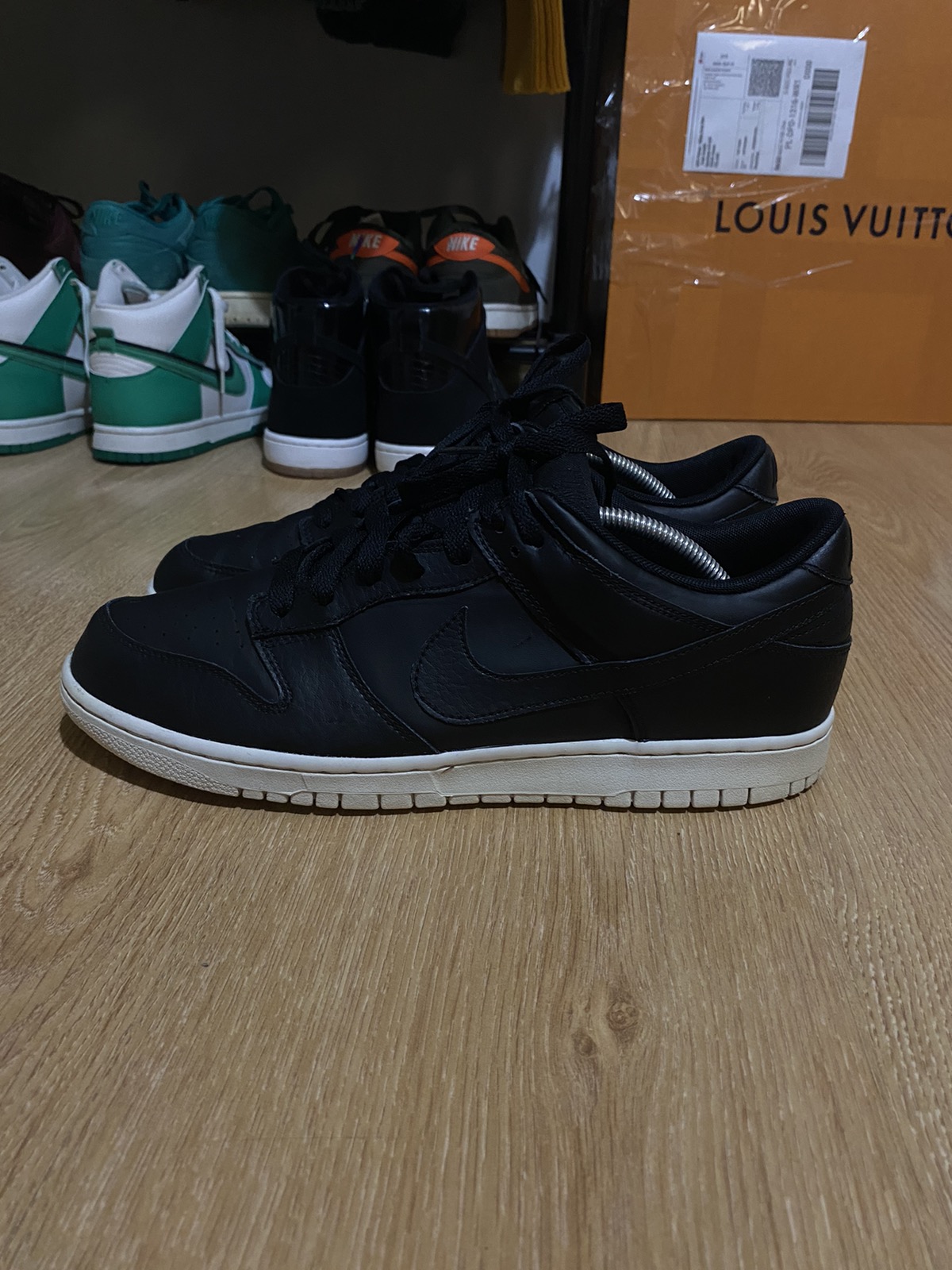 Nike dunk low leather black white - 3