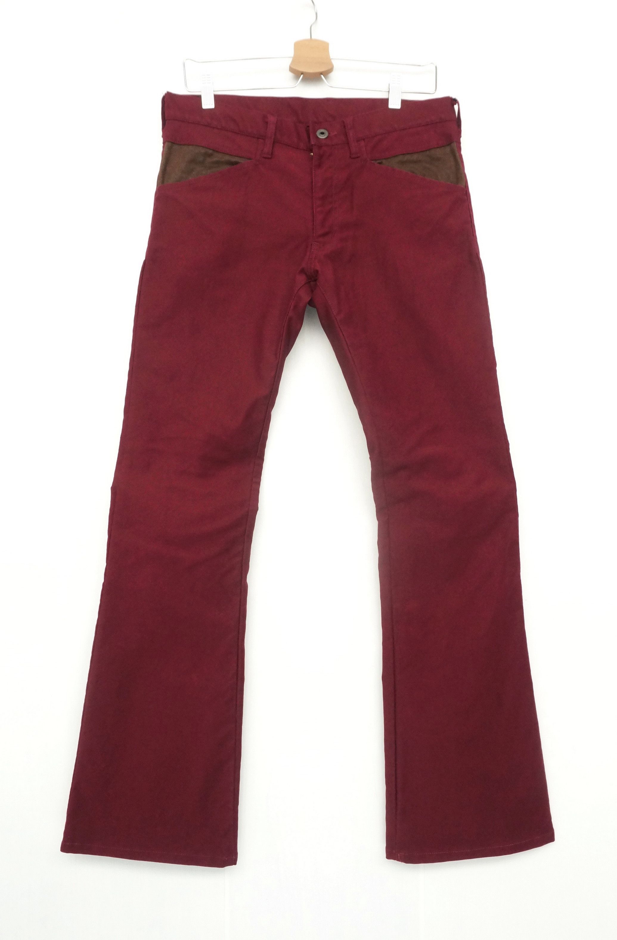 Japanese Brand - HolyFlare 💥 DIFFERENT EDGE RUPERT Burgundy Hourglass Pants - 2