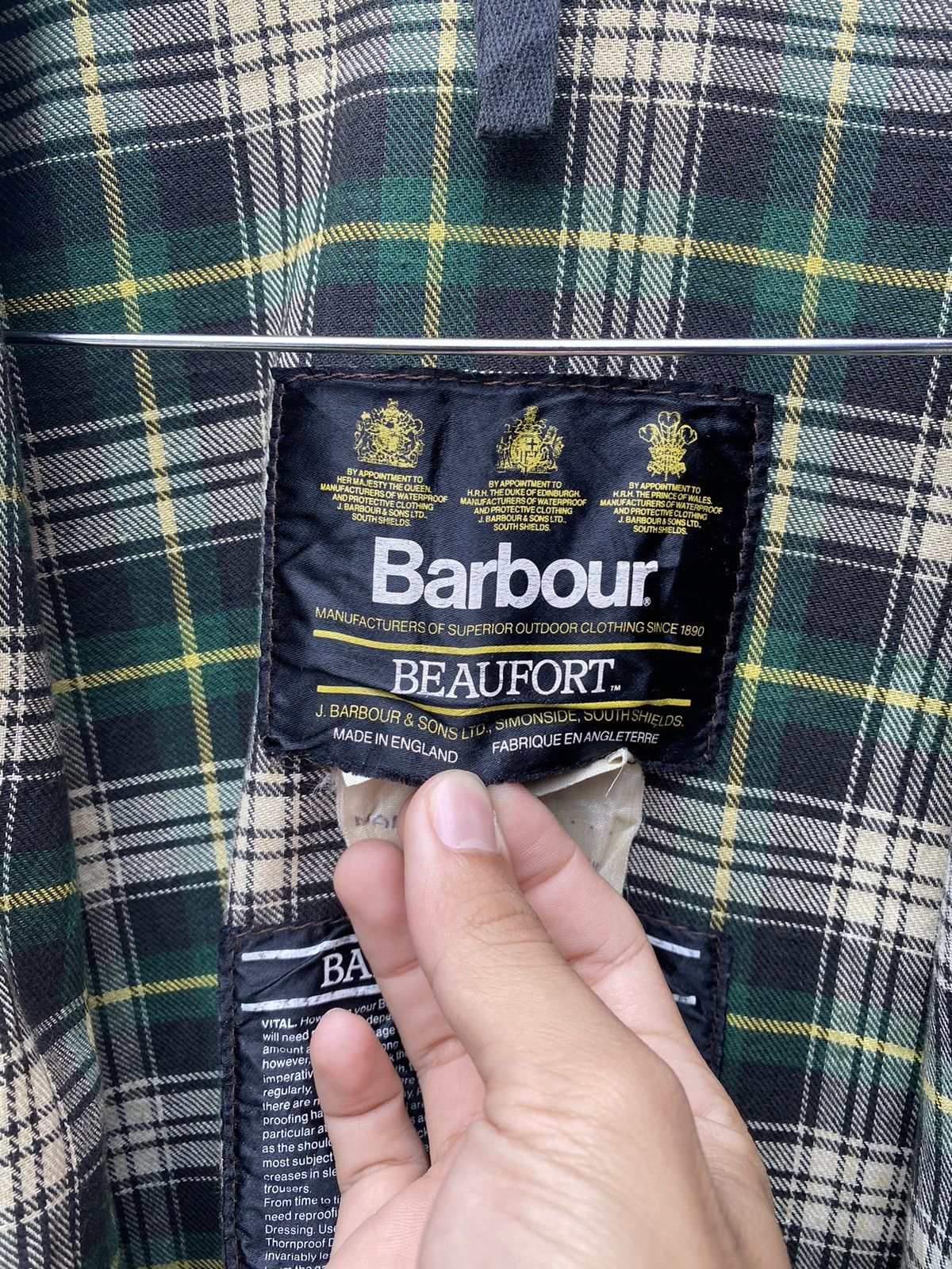 🏴󠁧󠁢󠁥󠁮󠁧󠁿 Barbour Beaufort Waxed Classic Jacket Made In England - 9