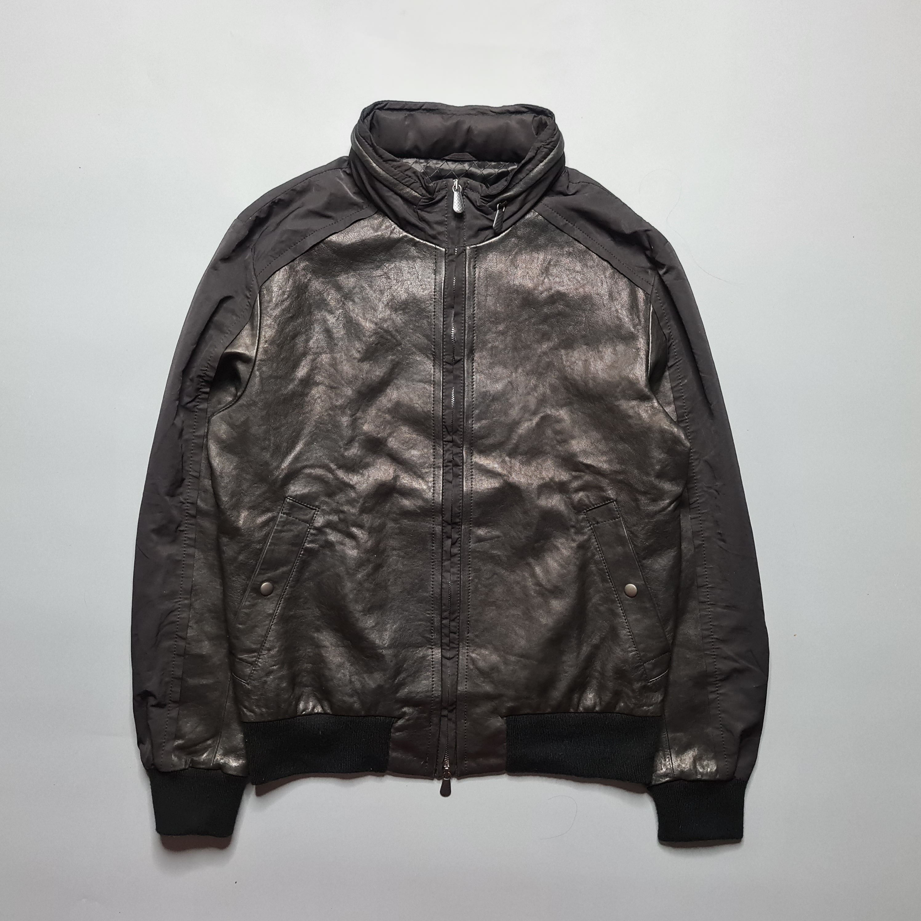 Bottega Veneta - Nylon Paneled Leather Jacket - 1
