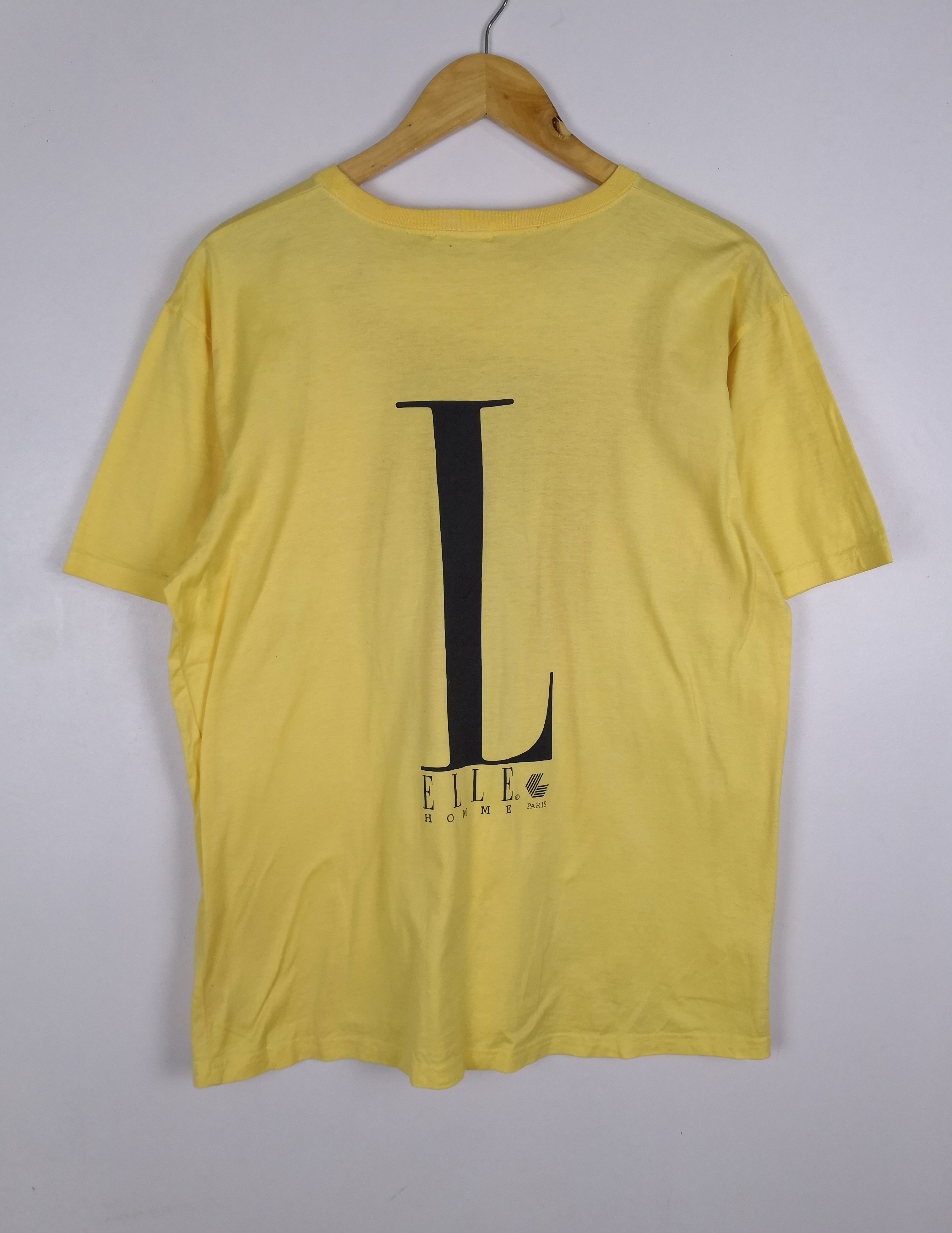 Designer - Vintage Elle Paris T-Shirt Big Logo SpellOut - 2