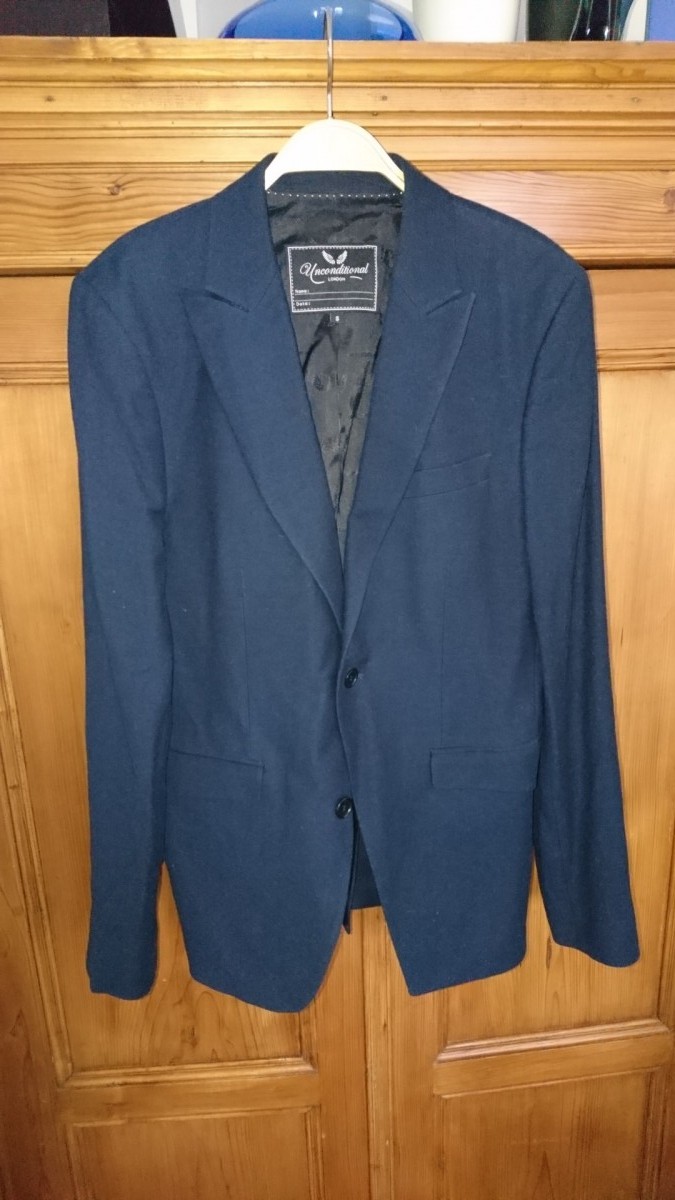 Unconditional - Blue Cotton - Wool Blend Blazer Jacket Size Small / EU46 - 1