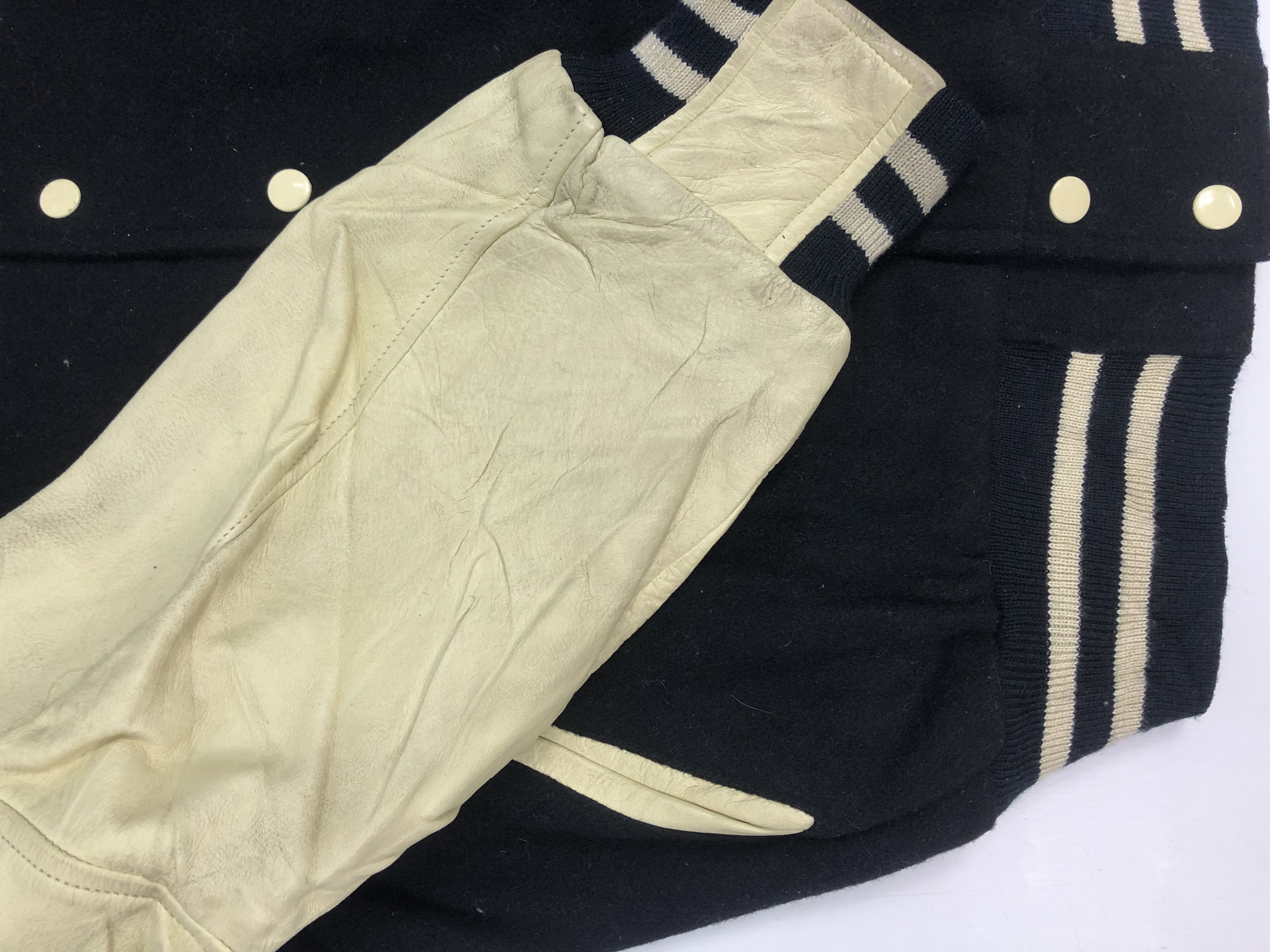 Vintage - Vintage 90S Varsity Synthetic Leather Jacket - 4