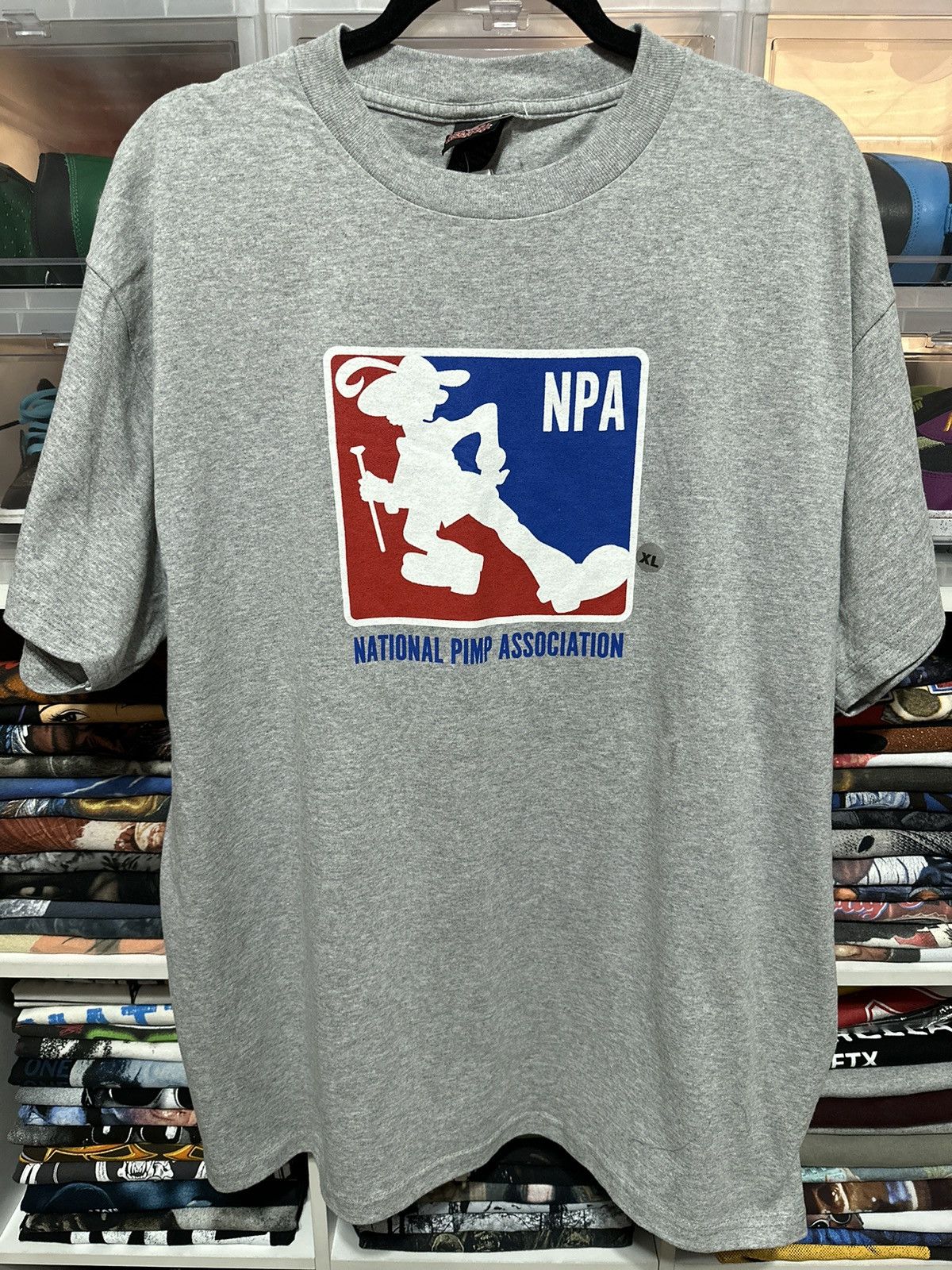 Vintage Y2K NPA Pimp Association Adult Humor Skate Tee XL - 1