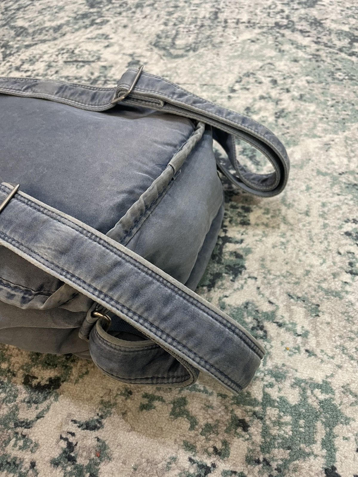 Porter Blue Pocket Label Luggage Label Nylon Paded Bag Pack - 21