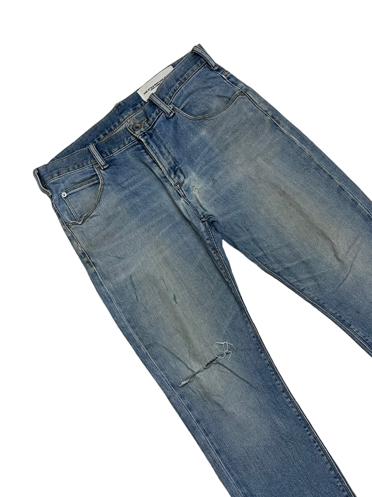 Ships Jet Blue - Designer Japanese Brand Ships Jet Blue Distressed Denim - 4