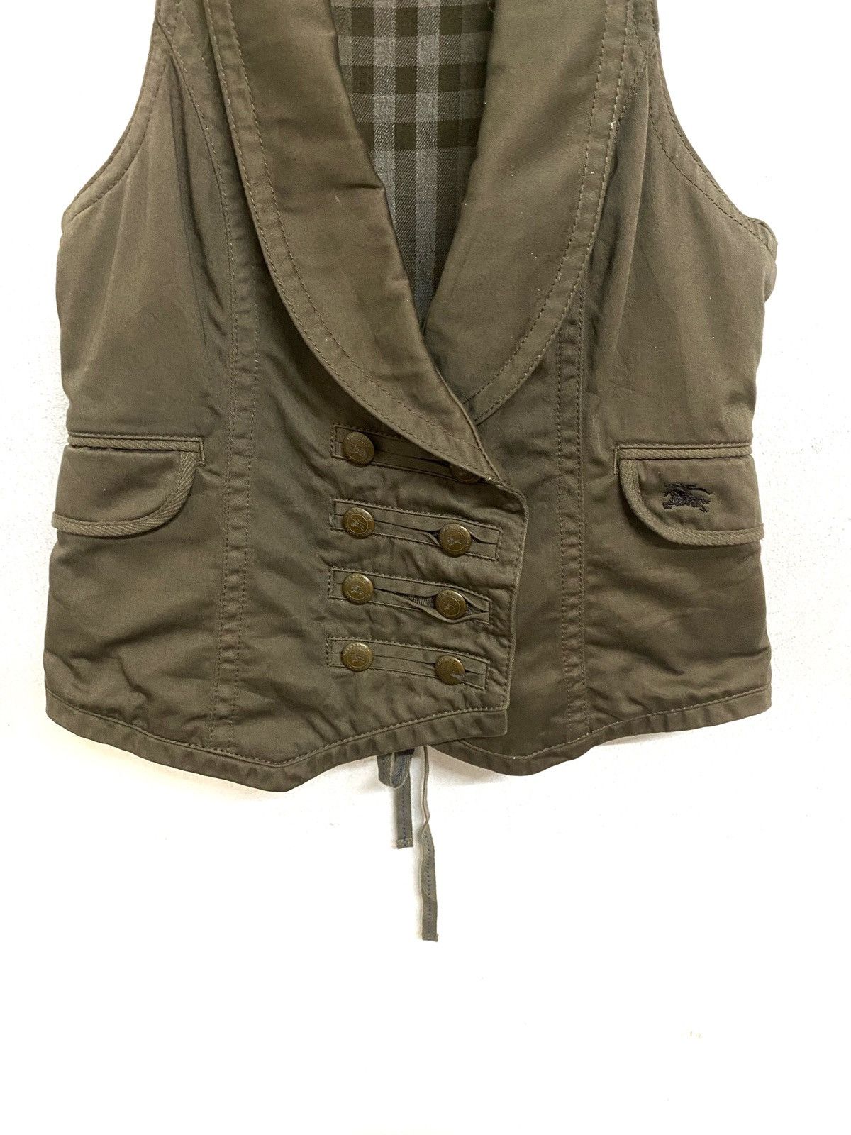 Burberry Blue Label Nova Check Vest Jacket Size 38 - 3