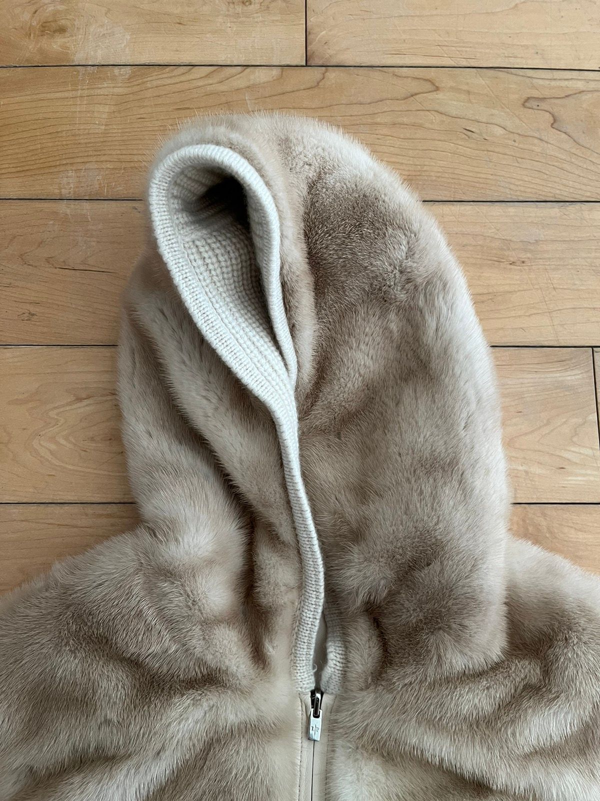 NWT - Loro Piana Mink & Baby Cashmere Reversible Hooded Vest - 7