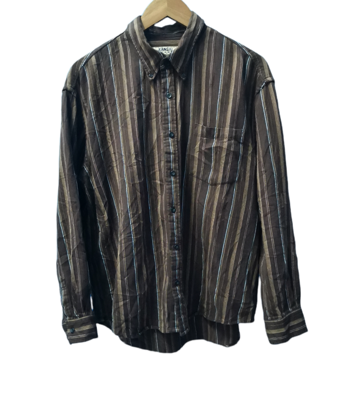 Designer - Kansai Jeans Shirt Button Up Japan Designer Yamamoto - 1