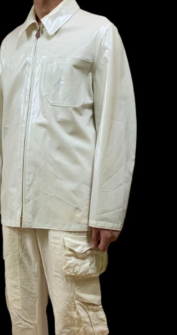 Archive Hermes Vinyl Off White Jacket - 5