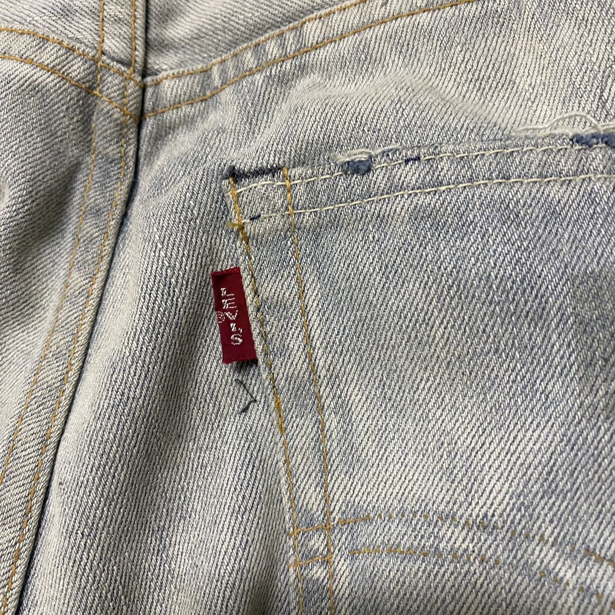 Vintage Levis 501 Big E Repro Denim Jeans Over Washed - 15