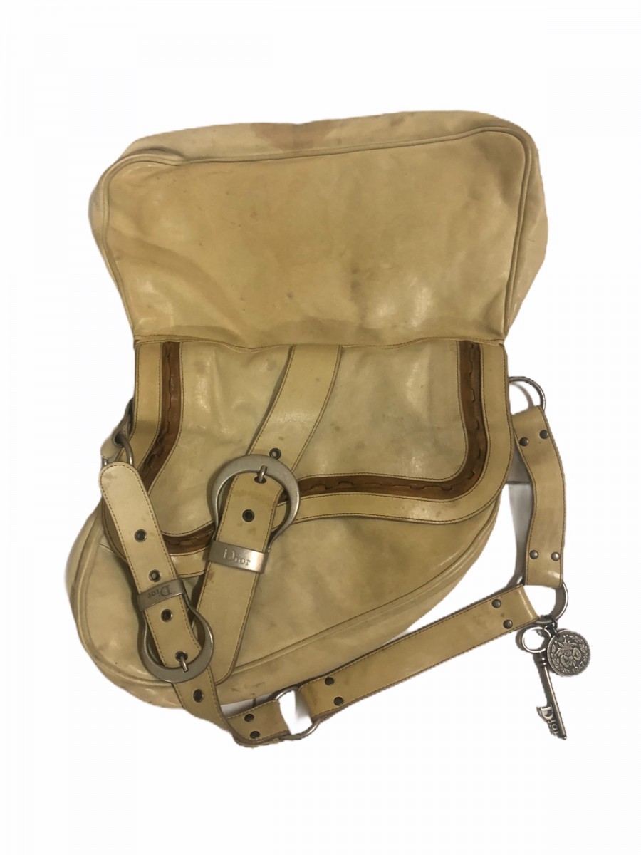 Vintage Collectible Item Gaucho Saddle Bag Beige colour - 3
