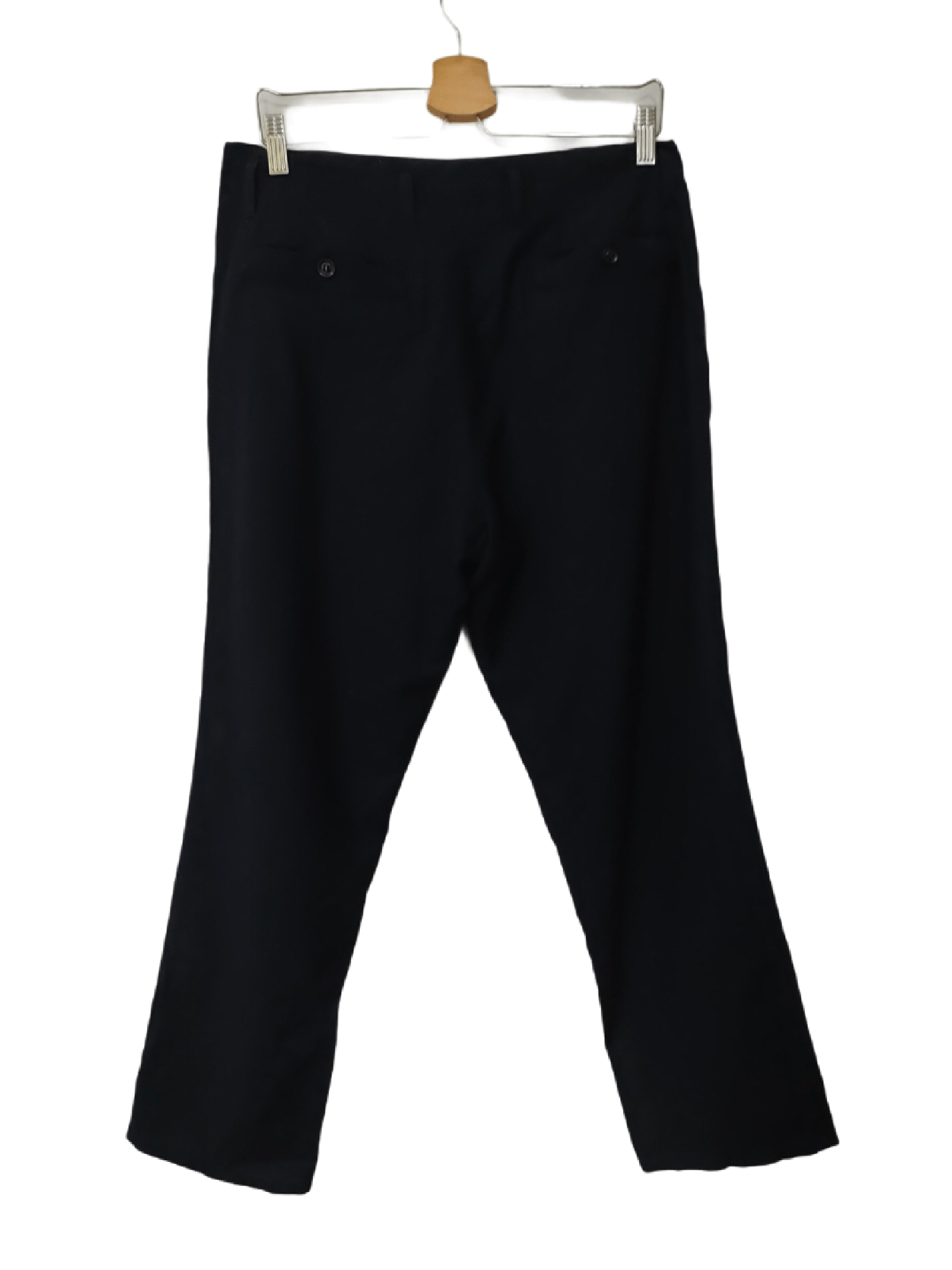 A.P.C. NEW WOOL NAVY BLUE CASUAL PANTS - 4
