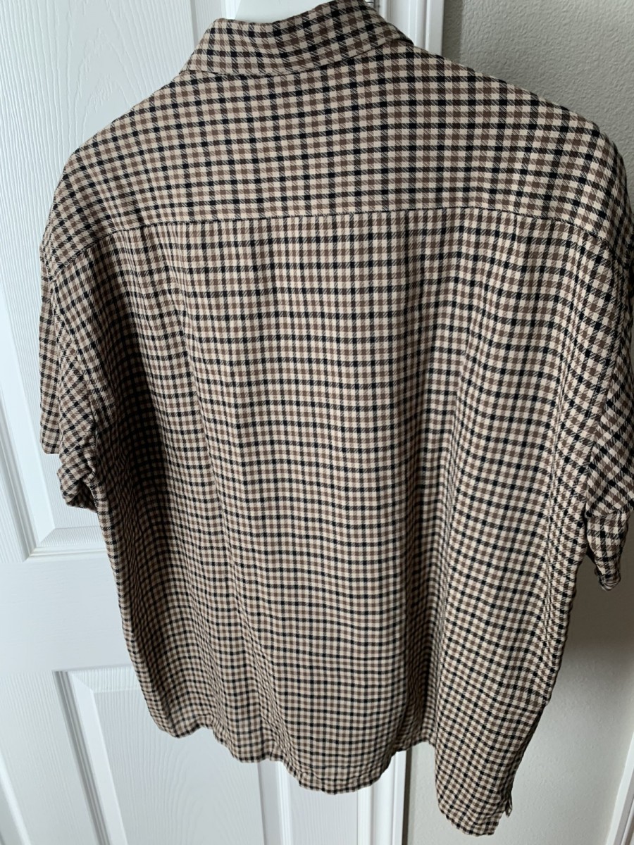 Vainl Archive - beige gunclub wool short sleeve shirt L 20ss - 2