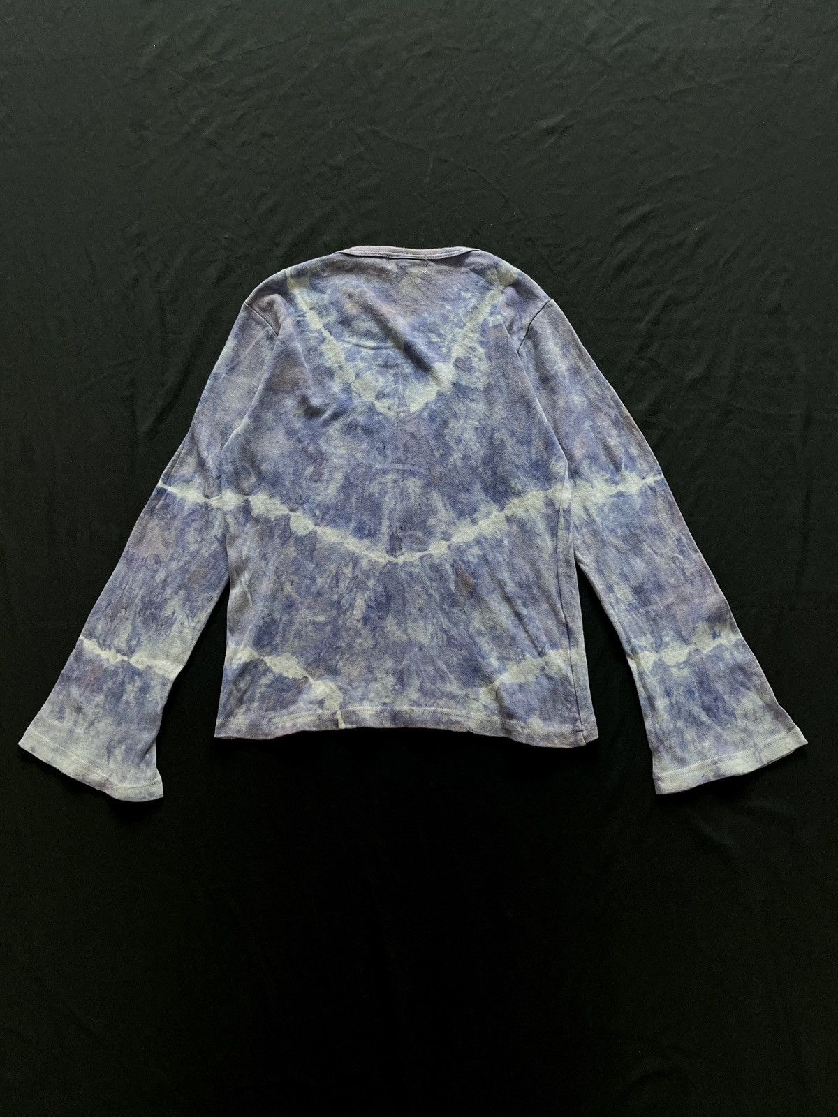 Japanese Brand - Vintage Vtg 90s Nepal Tie Dye Long Sleeves Purple Shirts M - 6