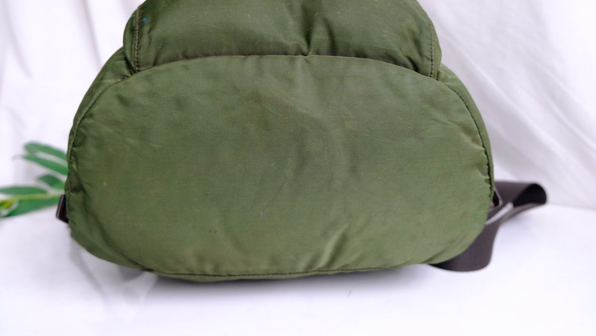 Authentic vintage Prada green army nylon backpack - 8