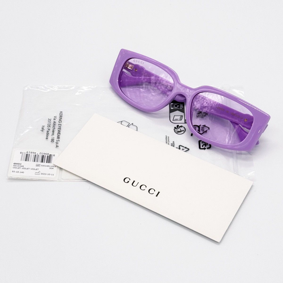 NEW GUCCI GG1534S 004 SQUARE PURPLE WOMEN SUNGLASSES GUCCI - 10