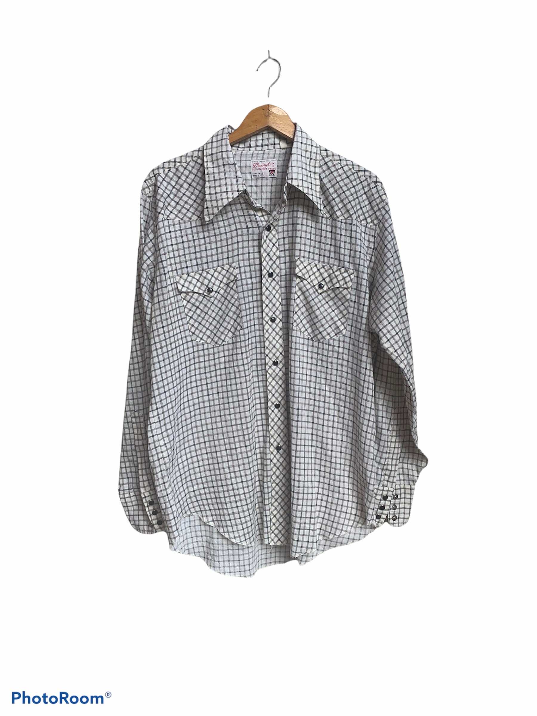 Wrangler - Vintage Wrangler USA Permanent Press Chambray Shirt - 4
