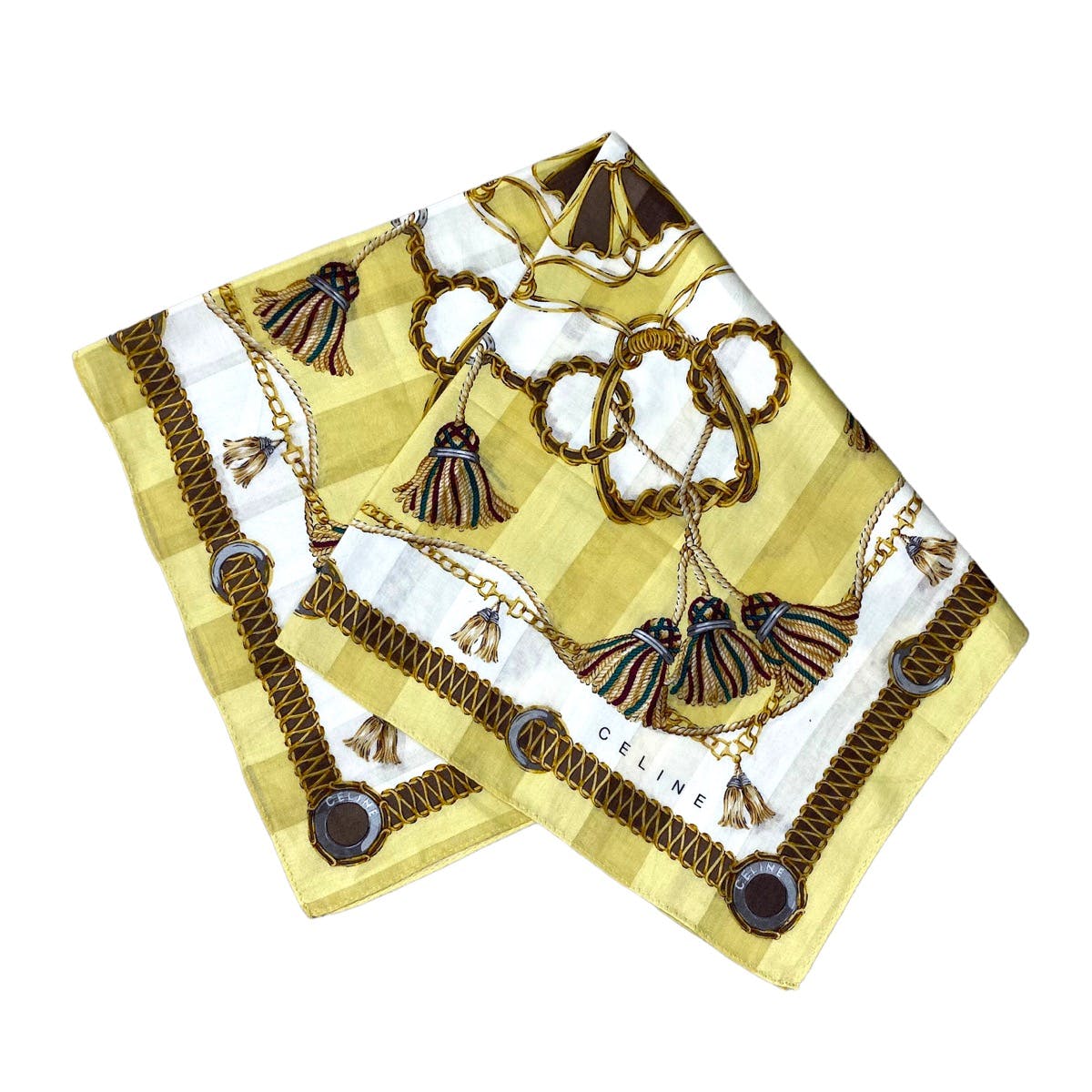 Vintage Celine Paris Handkerchief Bandana Neckerchief - 2