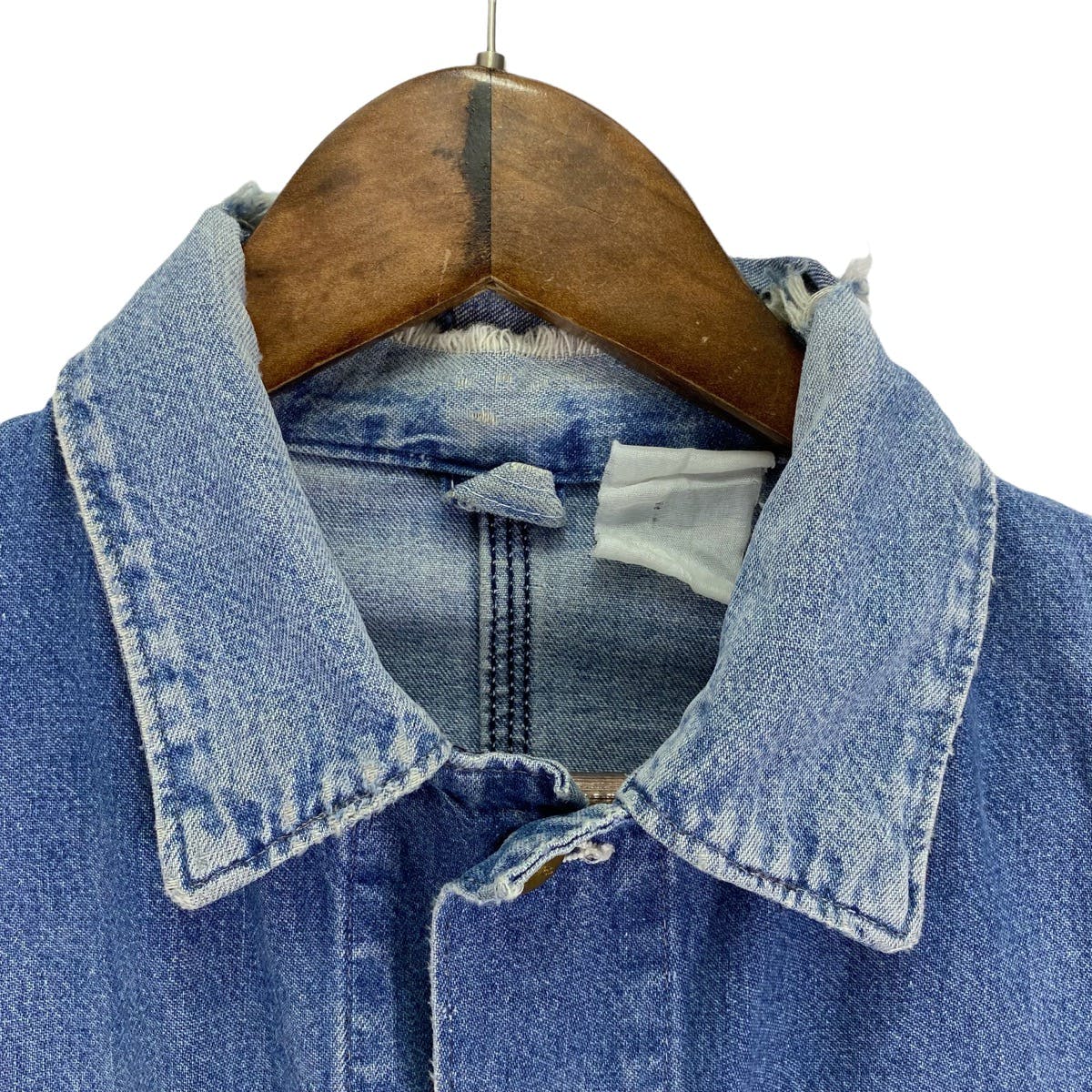 Vintage Carhartt Michigan Denim Chore Distressed Jacket - 6
