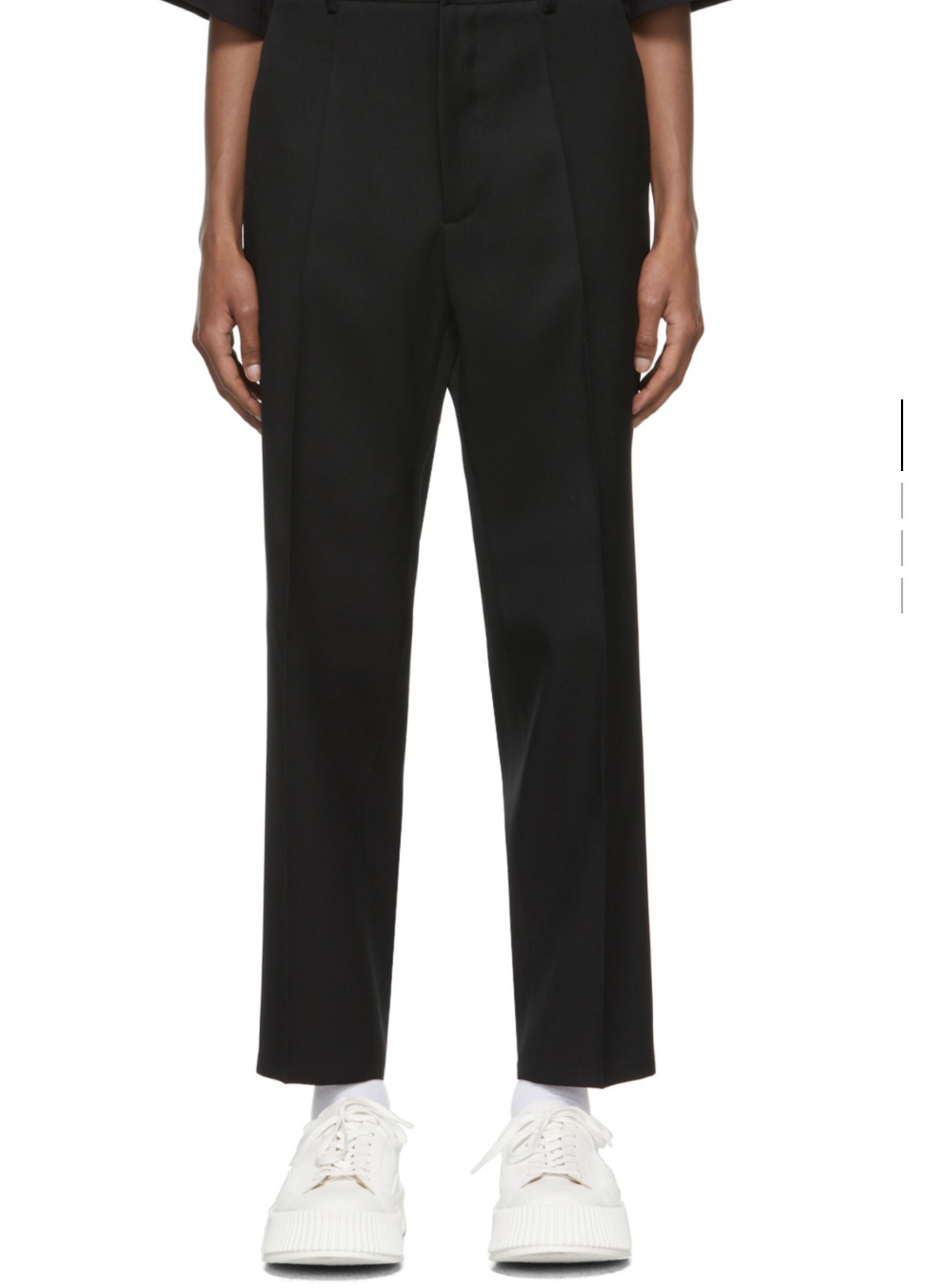 Jil Sander 21AW Elastic waist Wool Gabardine pants trousers - 1