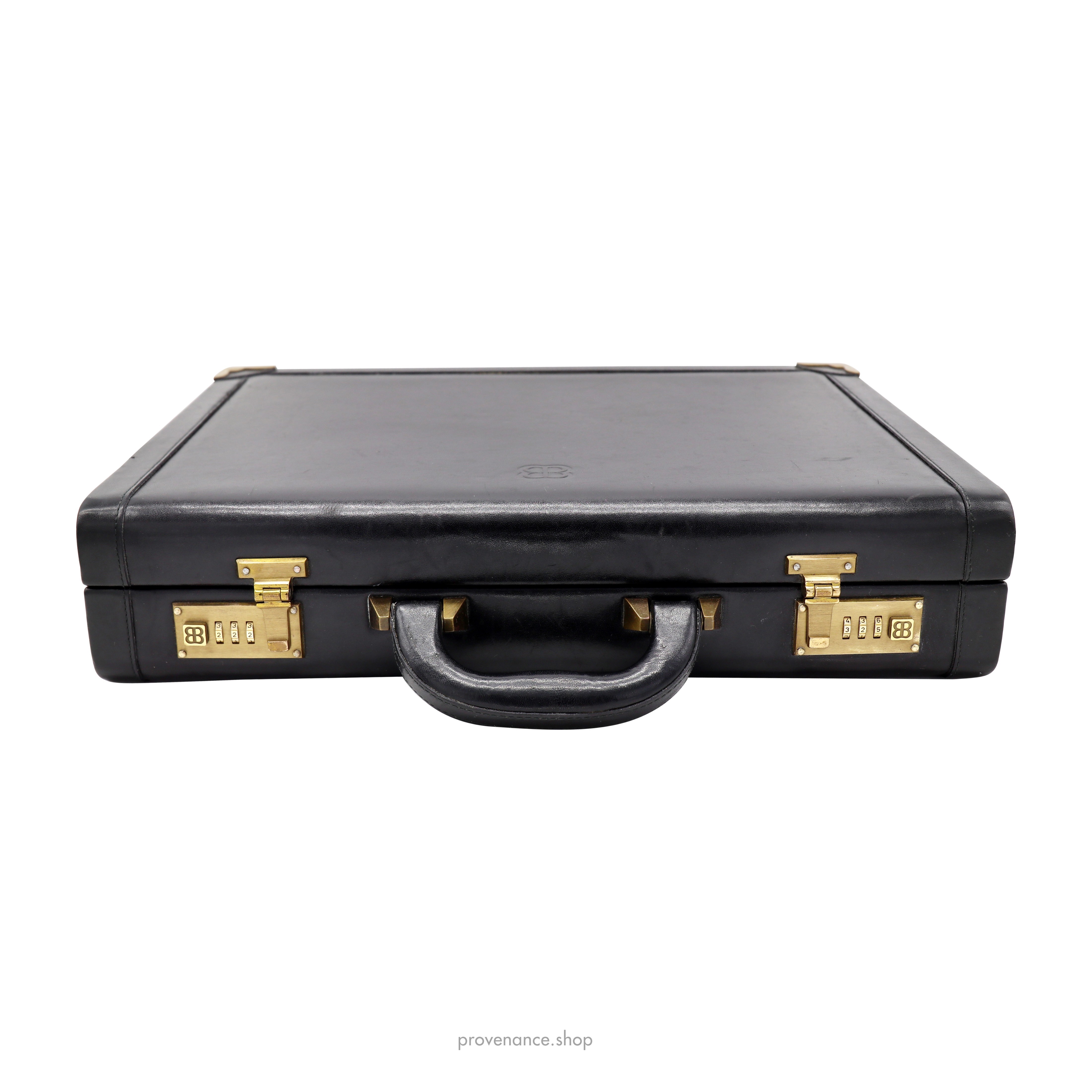 Balenciaga BB Briefcase - Black Leather - 3