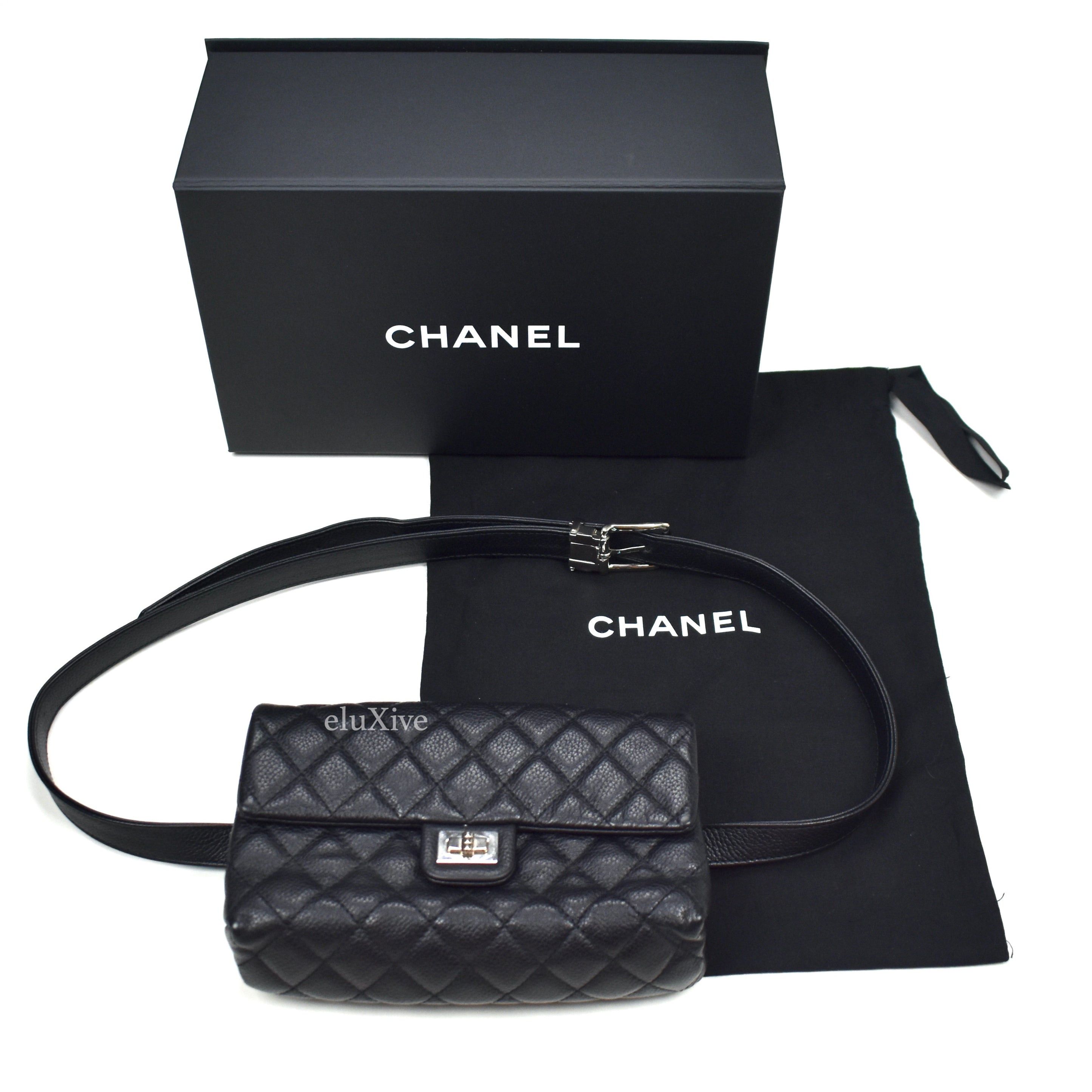 Chanel Black Quilted Leather 2.55 Reissue Uniform Belt Bag - 1