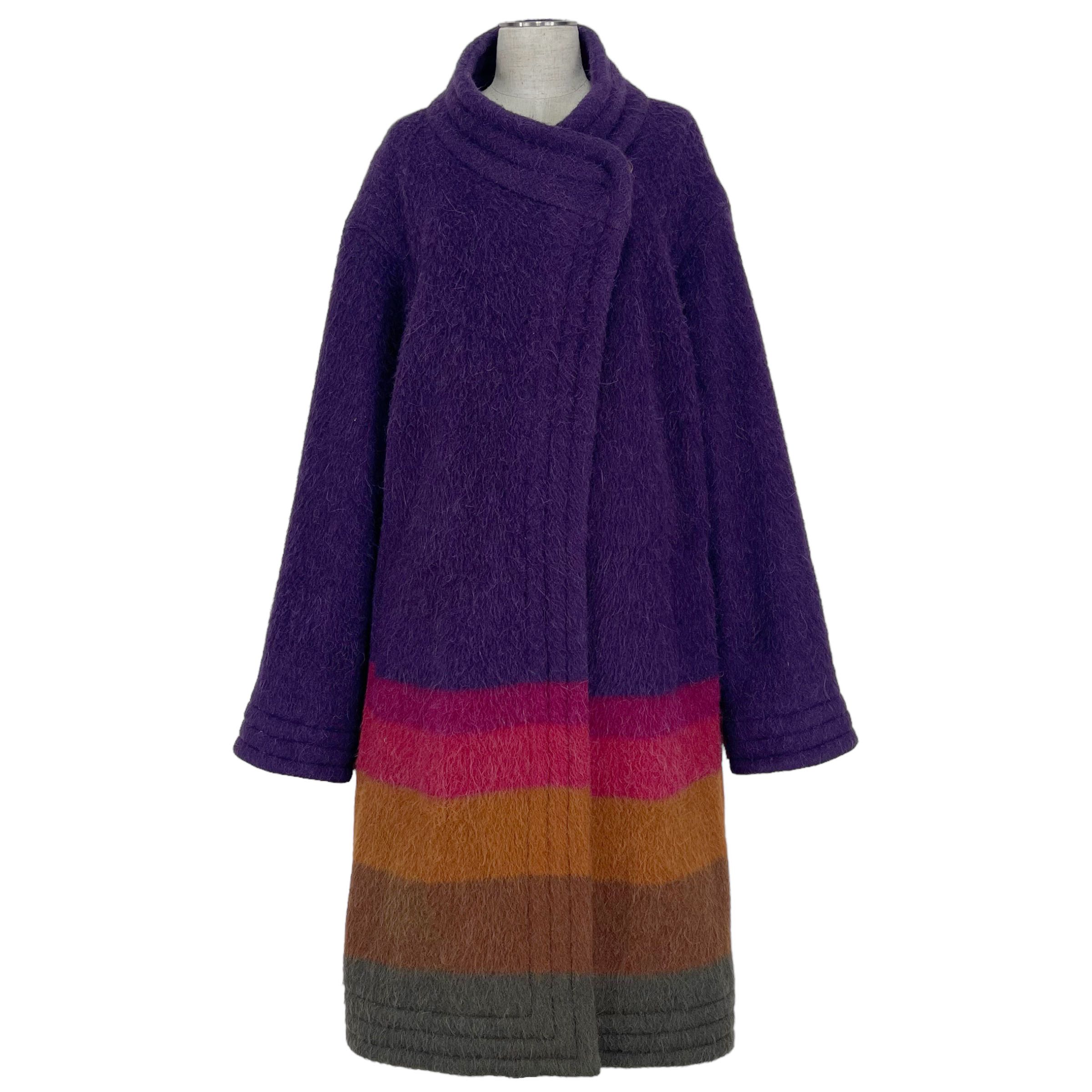 Runaway 1980 Alpca Mohair Multicolor Coat - 1