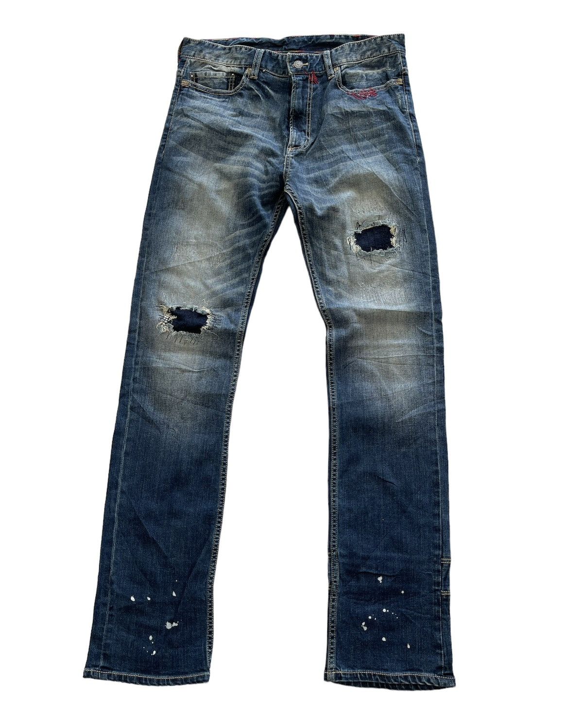 Japanese Brand - PPFM Denim Jeans Ripped style Distressed - 1