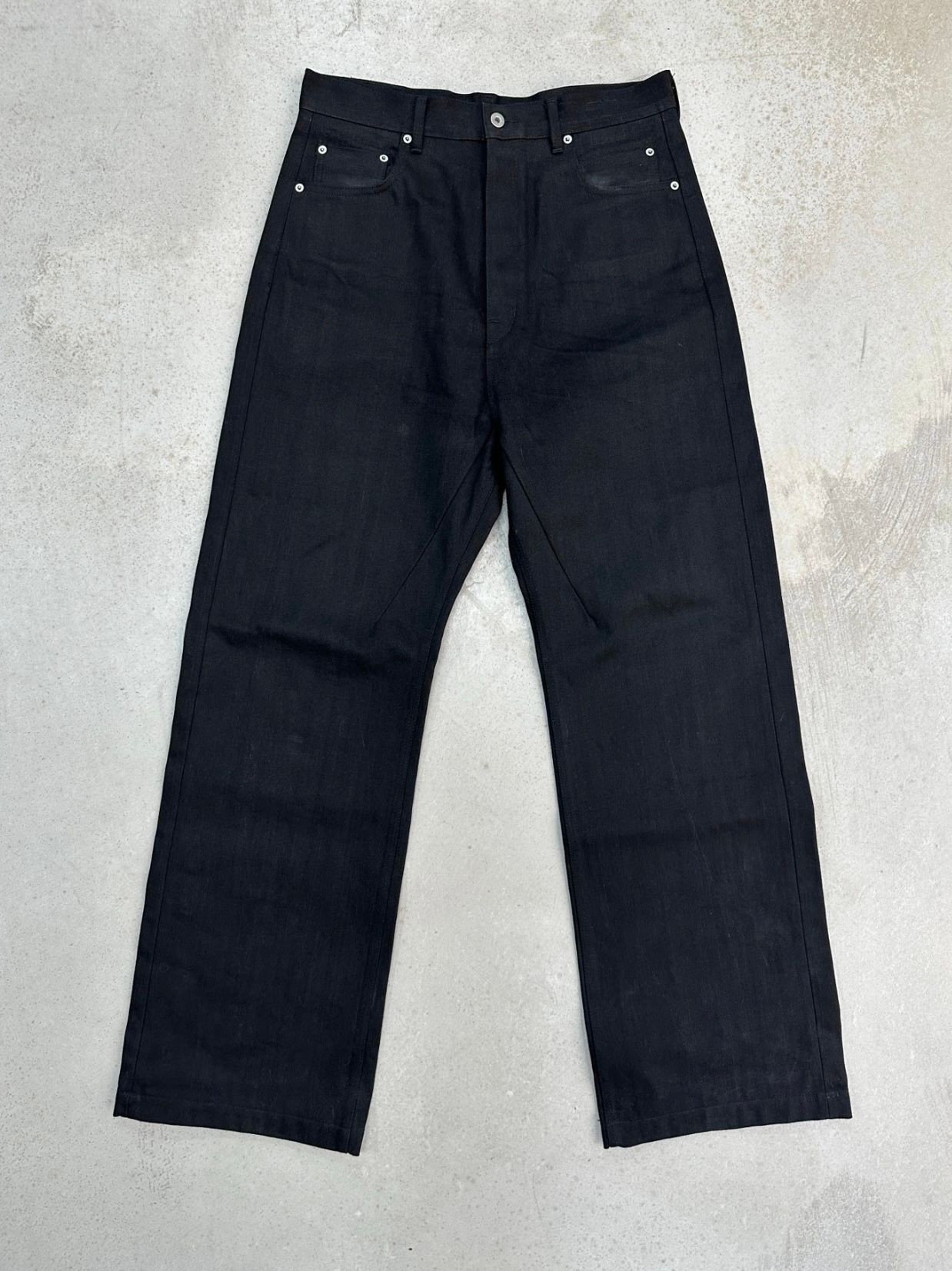 Rick Owens Black Straight Jeans - 1