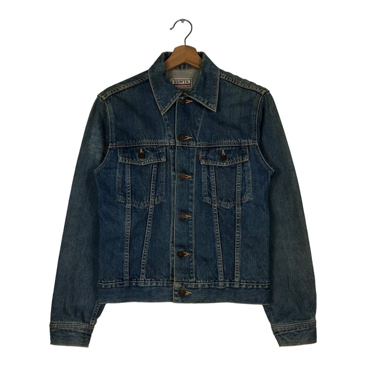 🔥VINTAGE CROPPED DENIM TRUCKER JACKET EDWI - 1