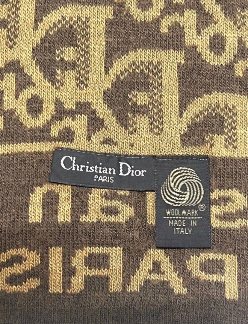Authentic Vintage Christian Dior Wool Muffler Scarf - 5