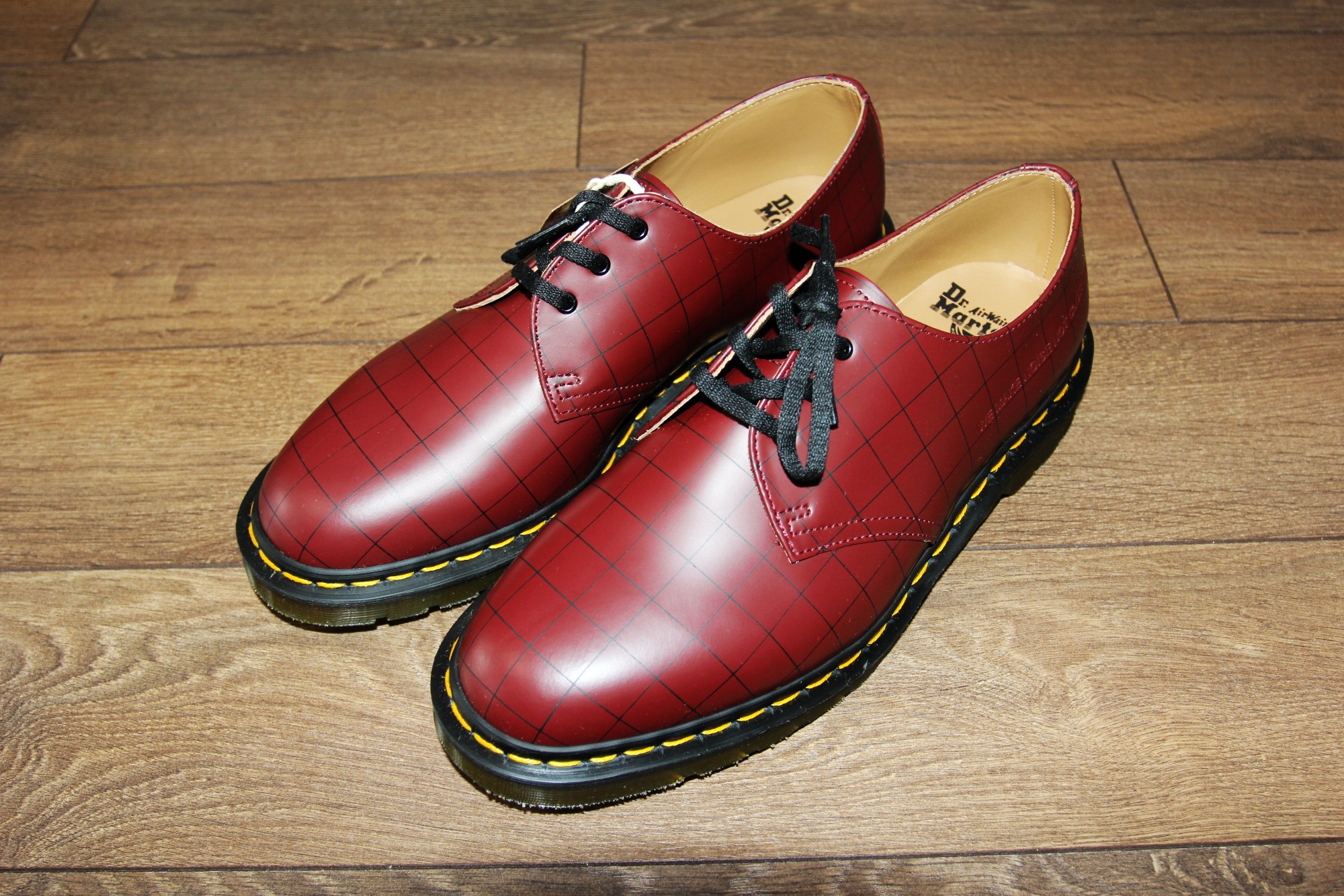 BNWT SS23 UNDERCOVER x DR. MARTENS 1461 UC CHECK DERBYS R 43 - 2