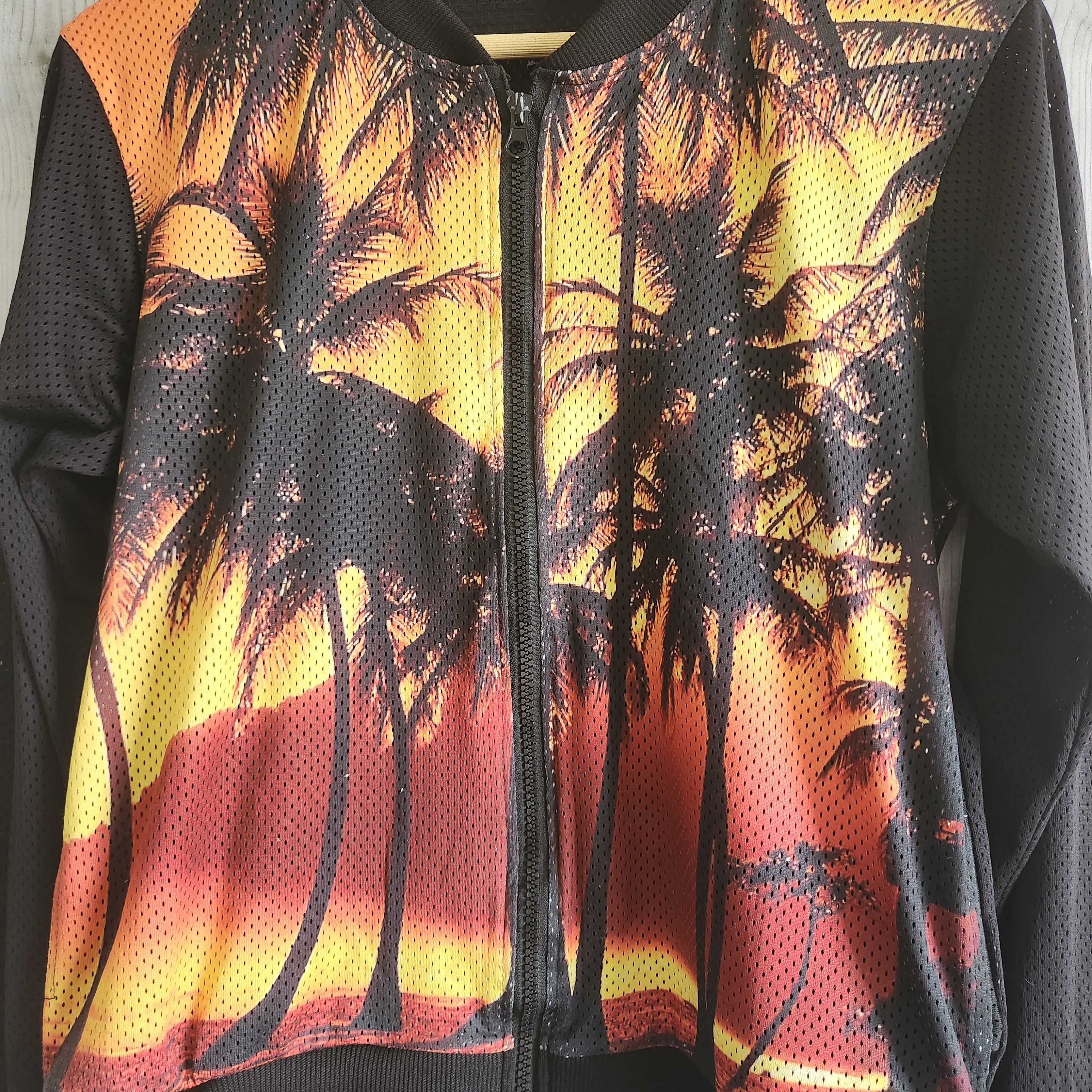 Japanese Brand - Steal Mesh Jacket With Coconut Beach Printed - 13
