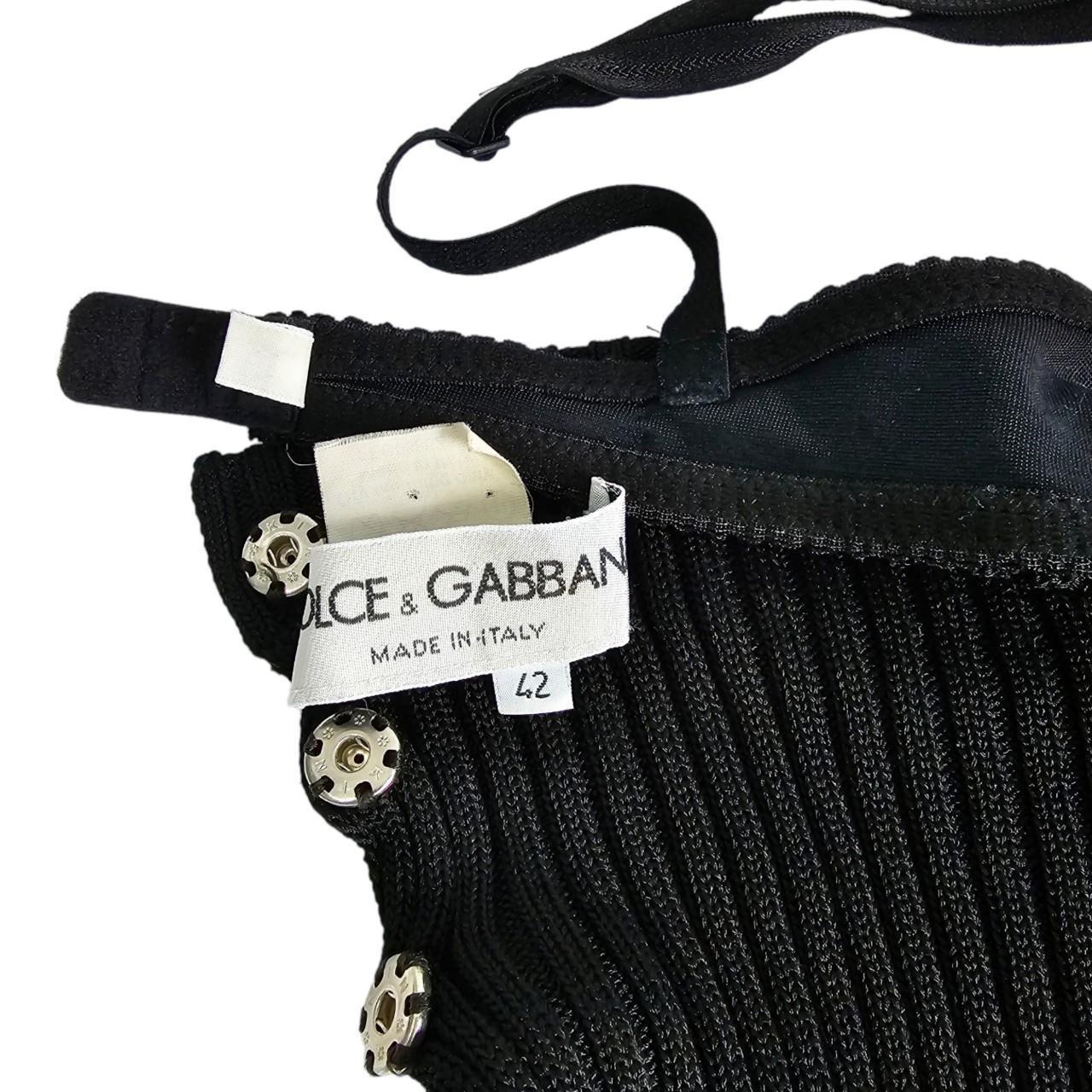 Dolce & Gabbana Women's Black and Silver Corset - 8