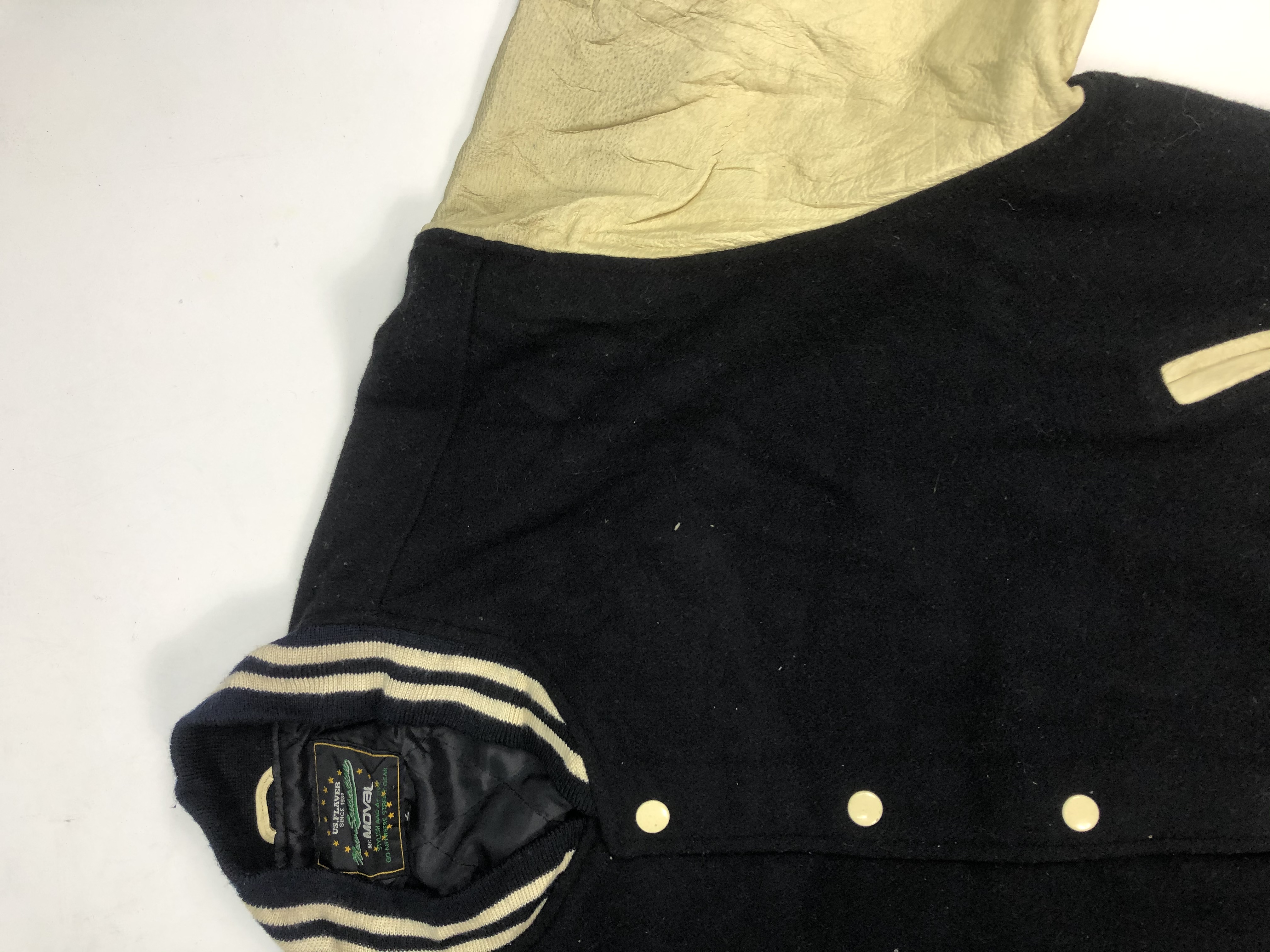 Vintage - Vintage 90S Varsity Synthetic Leather Jacket - 3