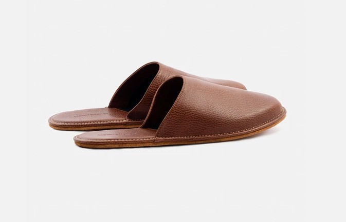 Beckett Simonon - NIB $155 Larsen Letaher/Suede Slippers - 6