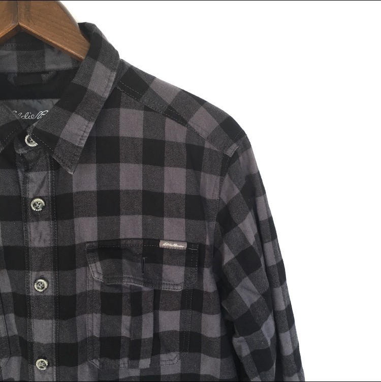 Eddie Bauer - Vintage Eddie Bauer Fleece Lining Checkered Flannel Jacket - 6