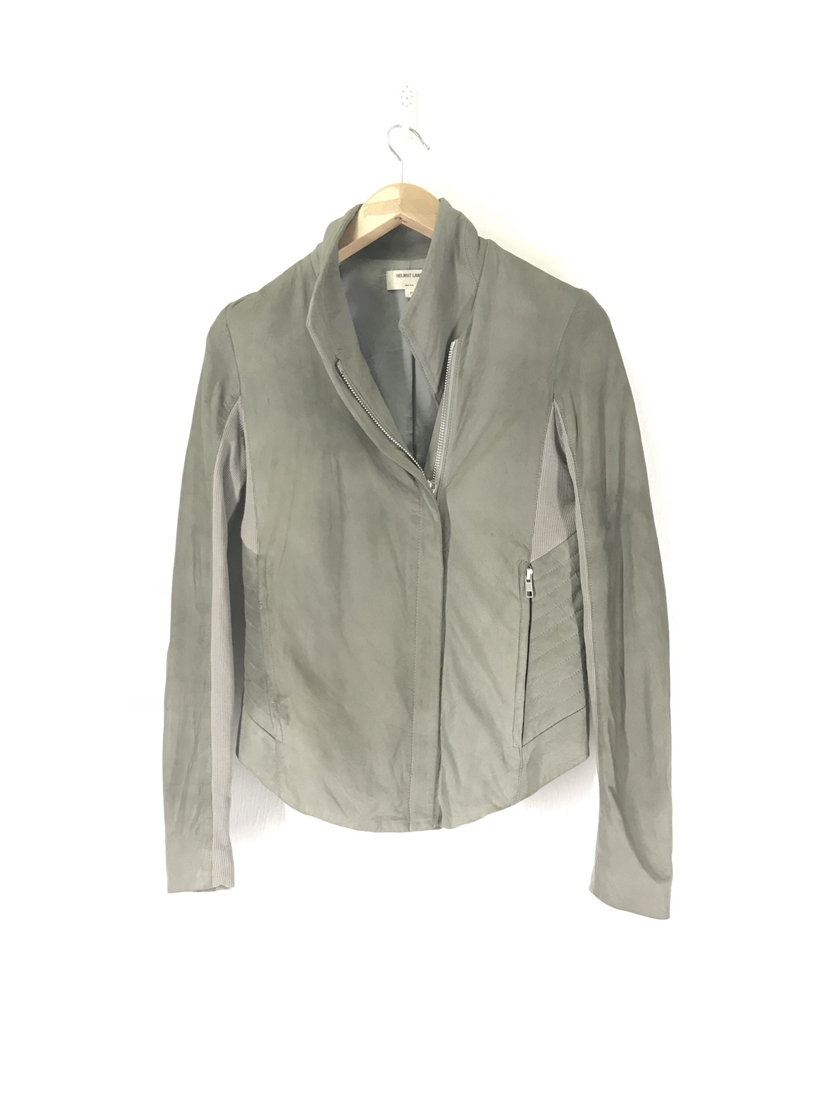 2000s Helmut Lang Biker Paper Leather Jacket - 1