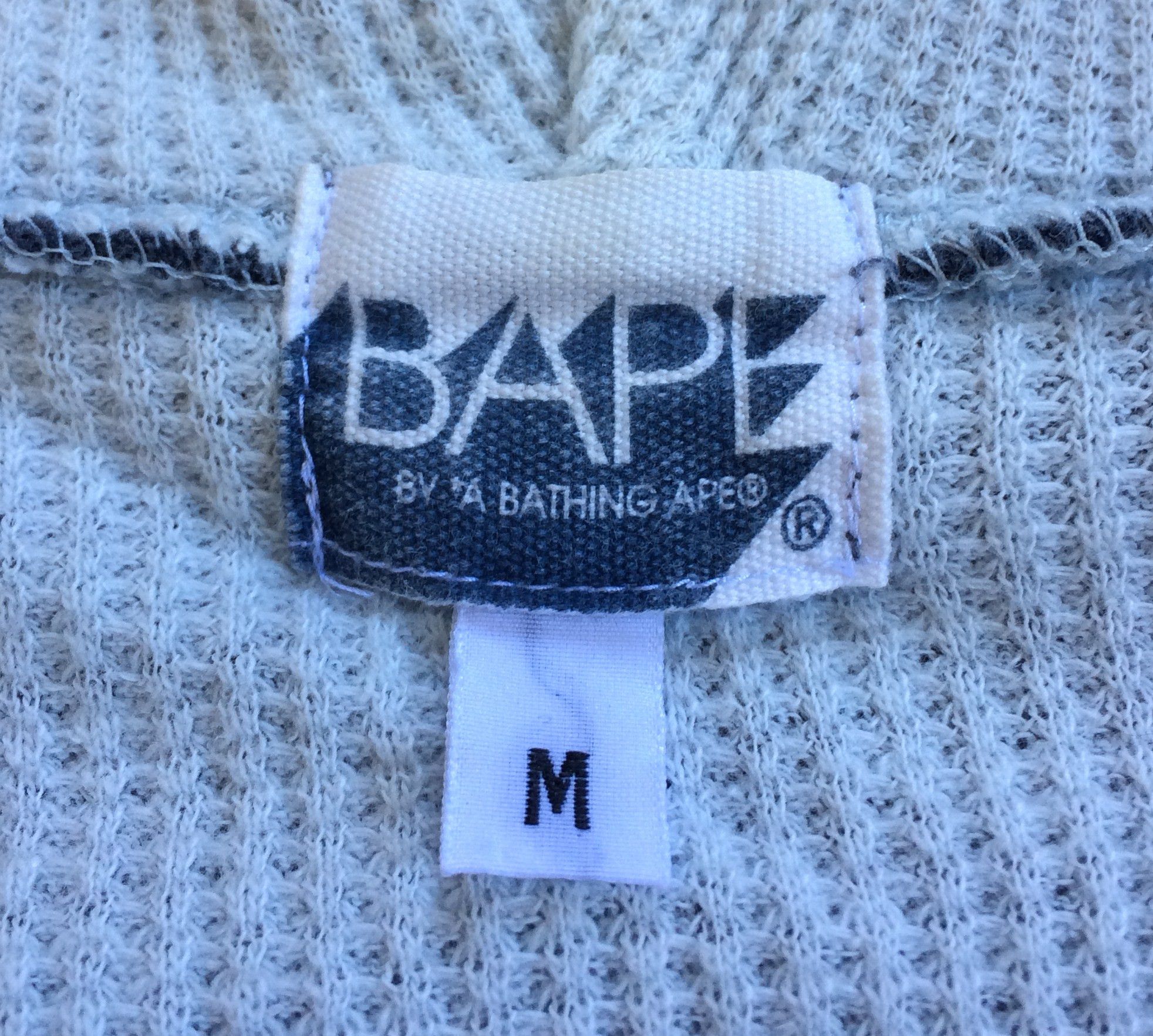 OG Bape Full Zip Thermal Spellout Hoodie - 5