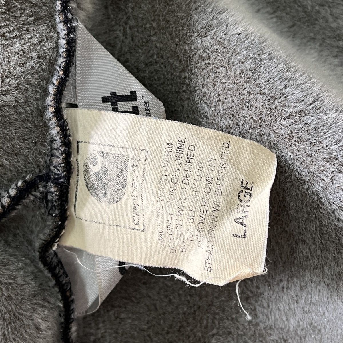 Carhartt Hoodie Vintage Blanket Hooded Fur Inside Lining - 5