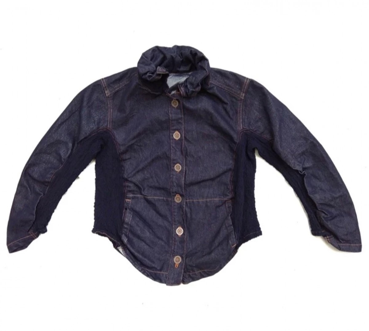 Issey Miyake - Vintage Rework Denim Jacket (Denim & Pleats) - 1