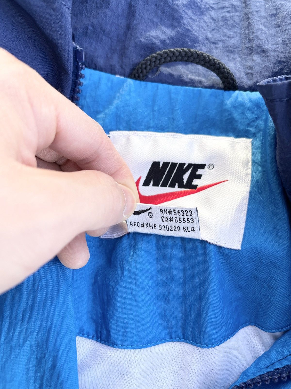 STEAL! 1990s Vintage Nike Logo Windbreaker Track Jacket (L) - 8