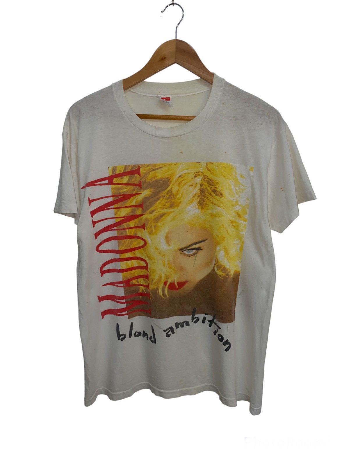 Vintage 1990s Madonna Blond Ambition Tour Double Sided Shirt - 1