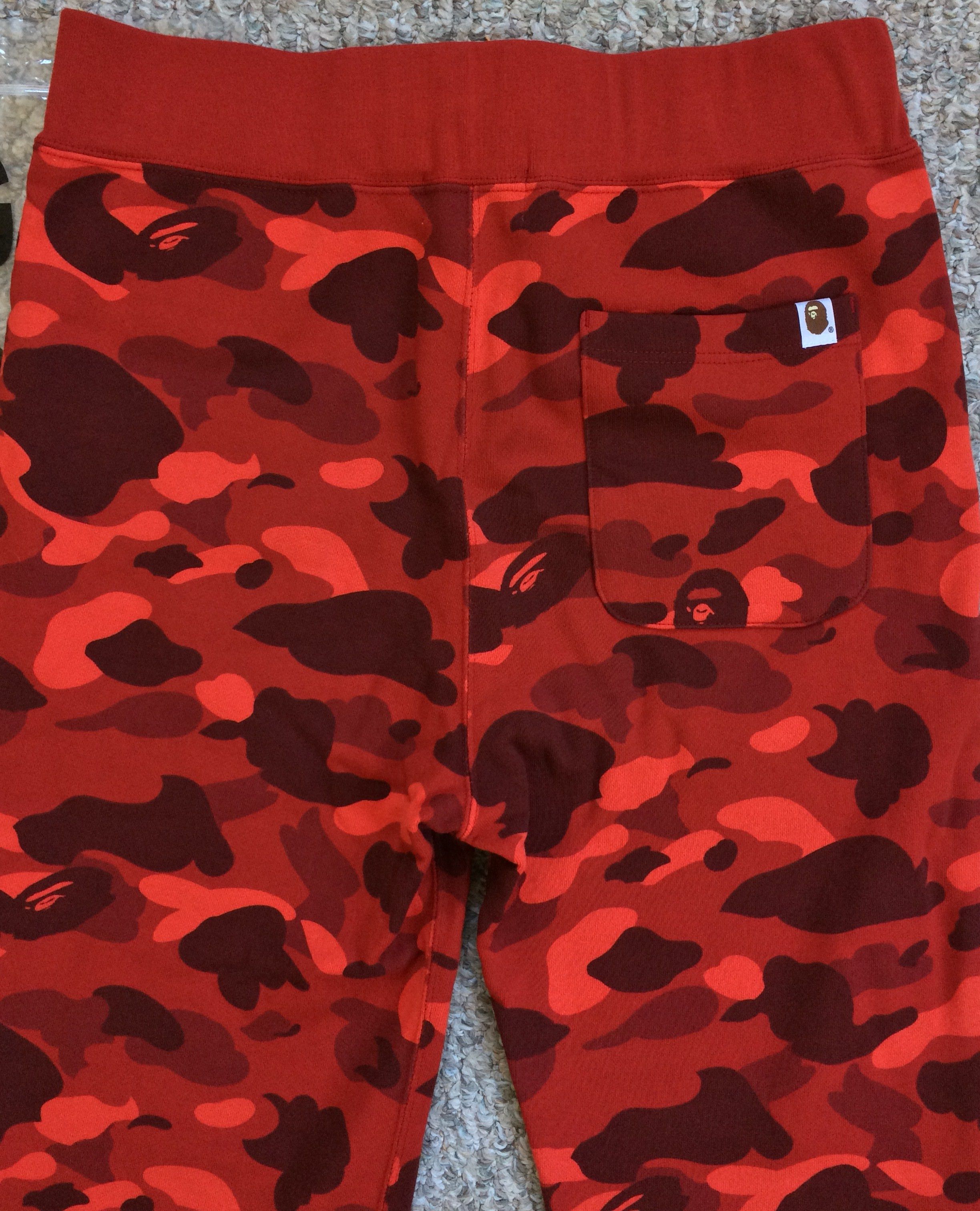 NEW Bape Red Camo Sweatpants size XL - 7