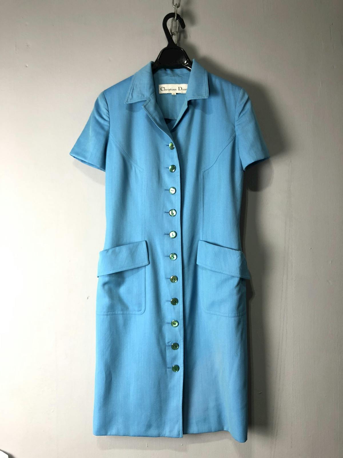 Vintage Christian Dior short sleeve midi dress - 1
